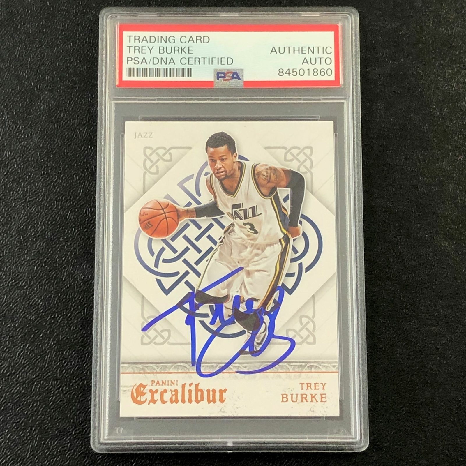 2015-16 Panini Excalibur #34 Trey Burke Signed Card AUTO PSA Slabbed Jazz