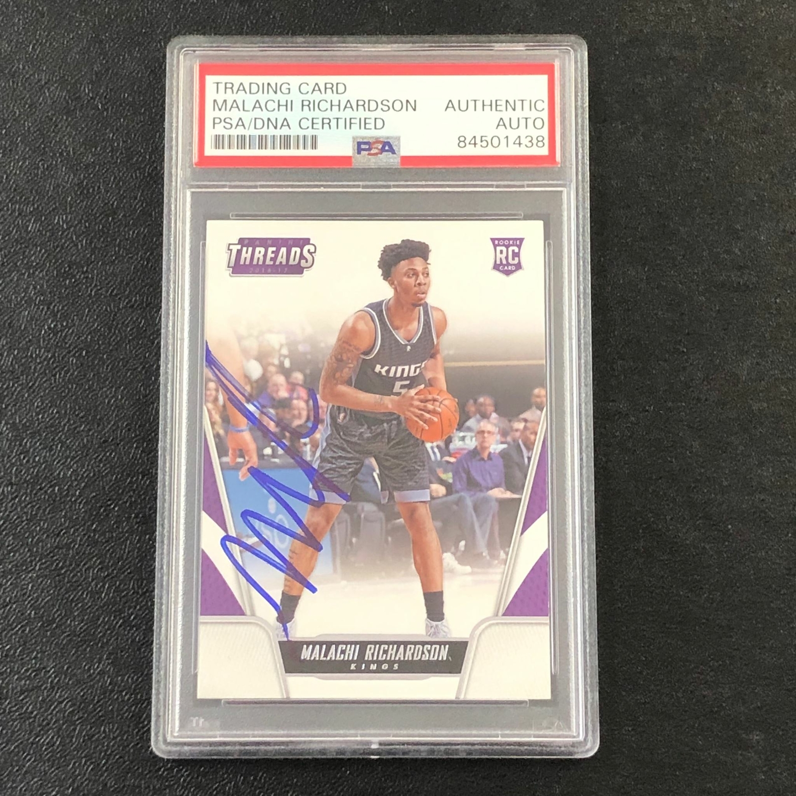 2016-17 Panini Threads #182 Malachi Richardson Signed Card AUTO PSA Slabbed RC K