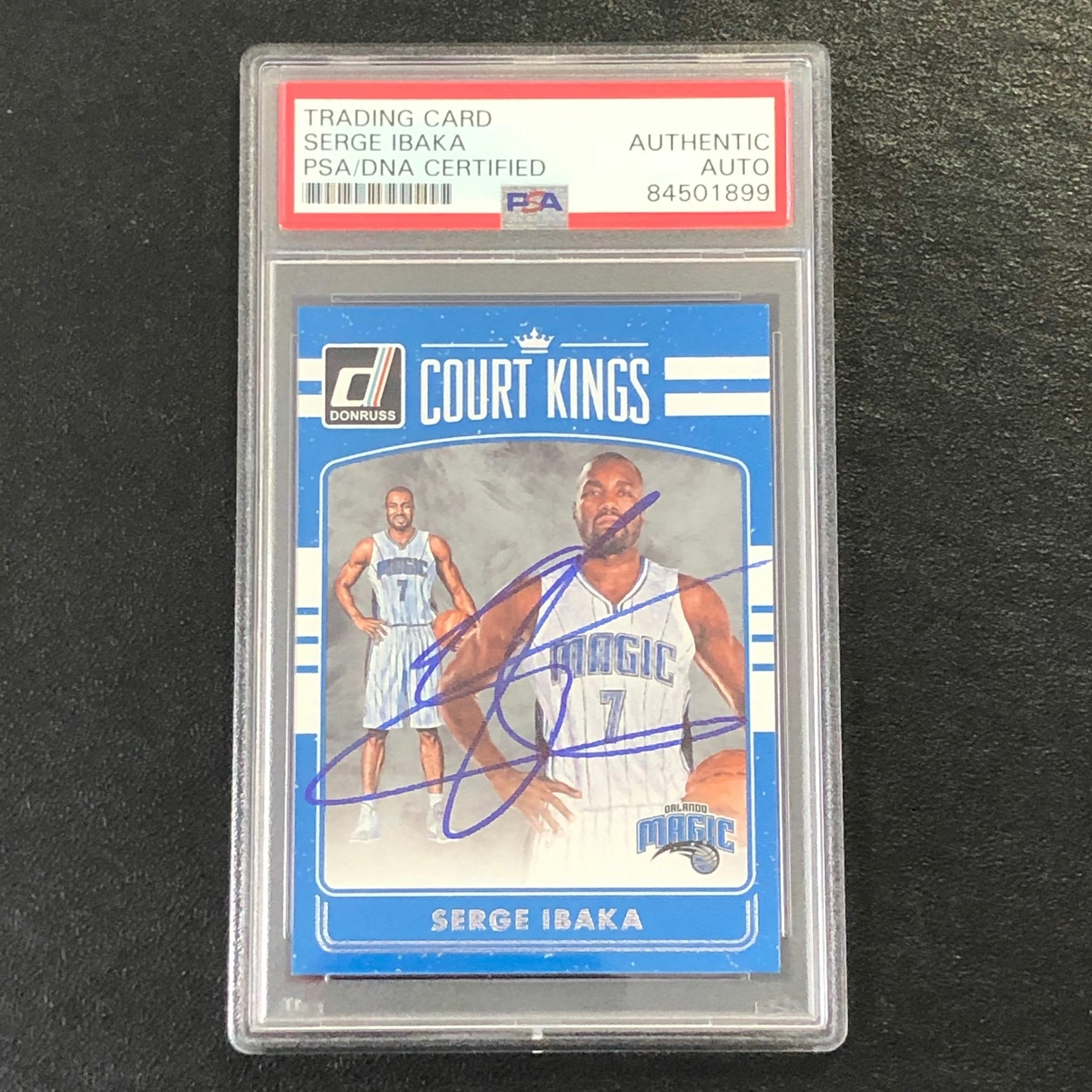2016-17 Donruss Court Kings #37 Serge Ibaka Signed Card AUTO PSA Slabbed Magic