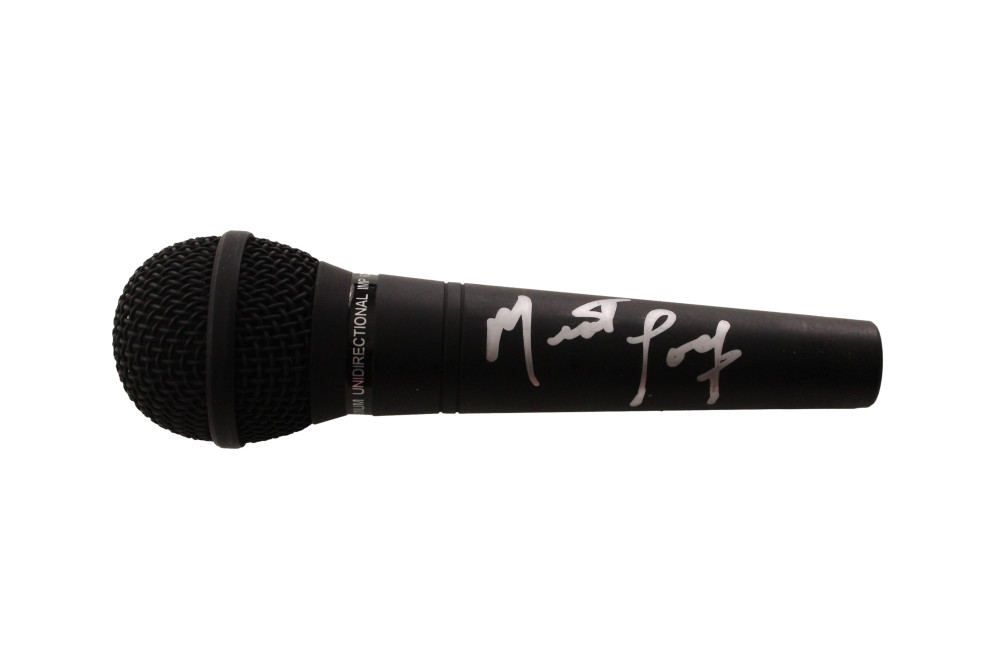 MEAT LOAF SIGNED AUTOGRAPH MICROPHONE MIC – BAT OUT OF HELL SINGER W/ JSA LOA COLLECTIBLE MEMORABILIA