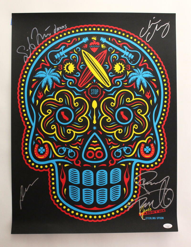 JANE'S ADDICTION SIGNED AUTOGRAPH 18X24 CONCERT TOUR POSTER PERRY FARRELL +3 JSA