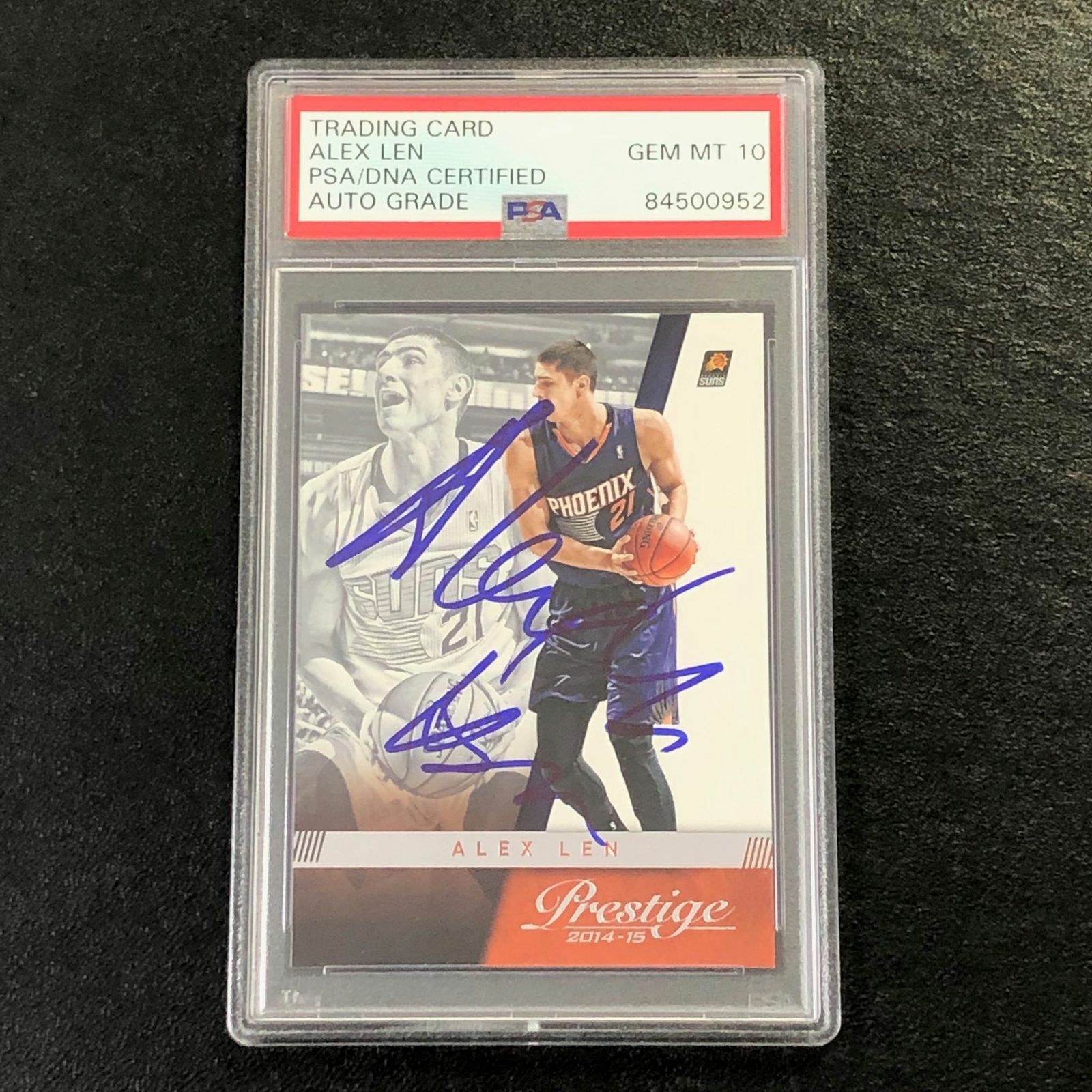 2014-15 Panini Prestige #24 ALEX LEN Signed Card AUTO 10 PSA Slabbed Suns