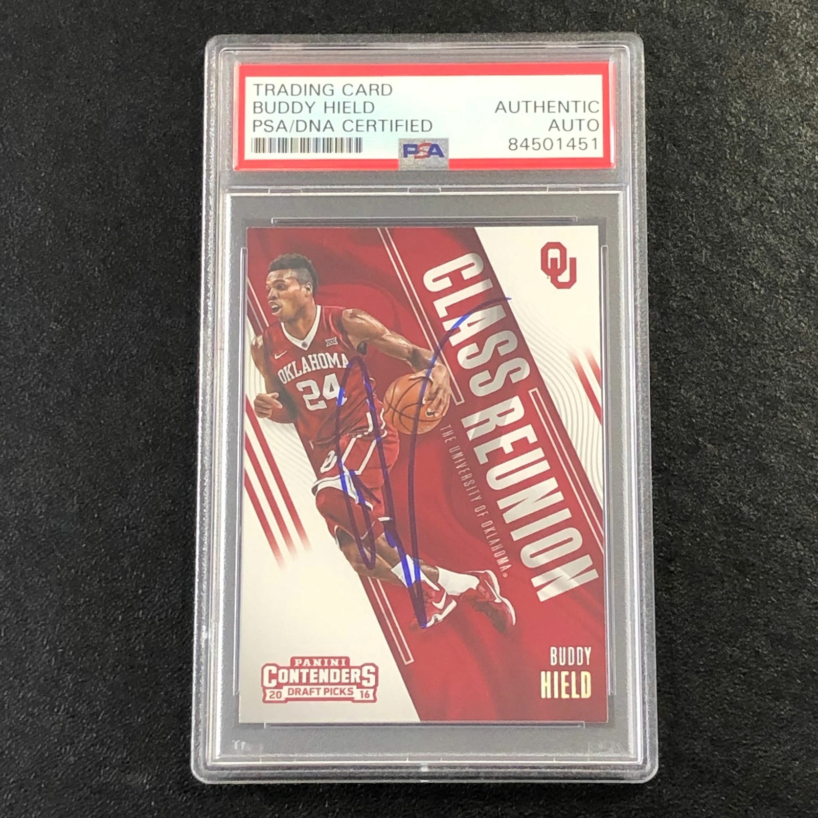 2016-17 Contenders Draft Picks #4 Buddy Hield Signed Card AUTO PSA Slabbed Oklah