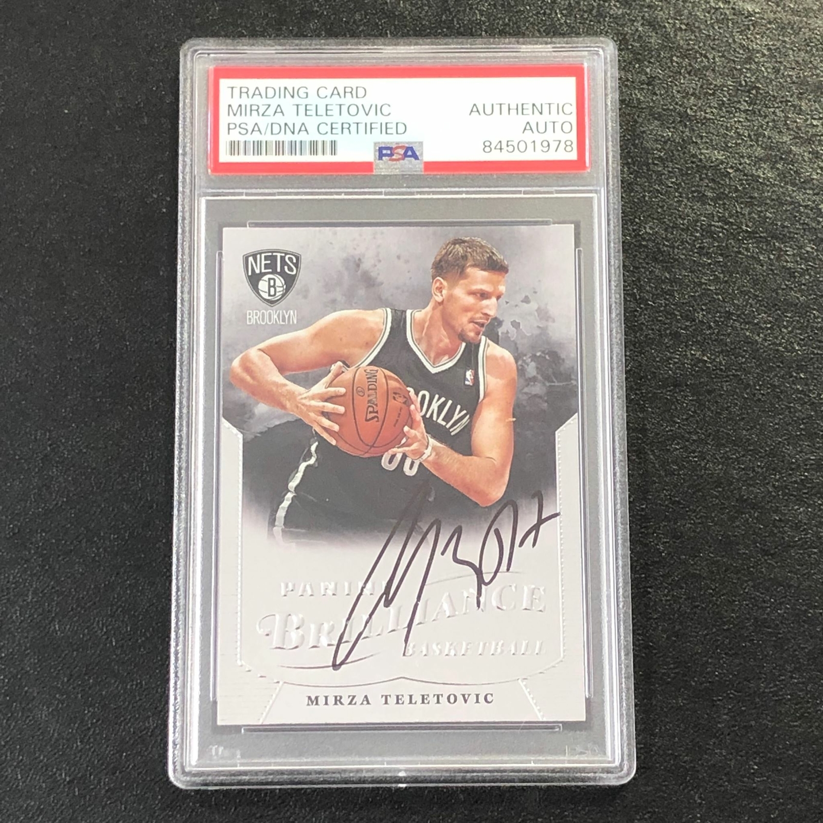 2012-13 Panini Brilliance #252 Mirza Teletovic Signed Card AUTO PSA Slabbed Nets