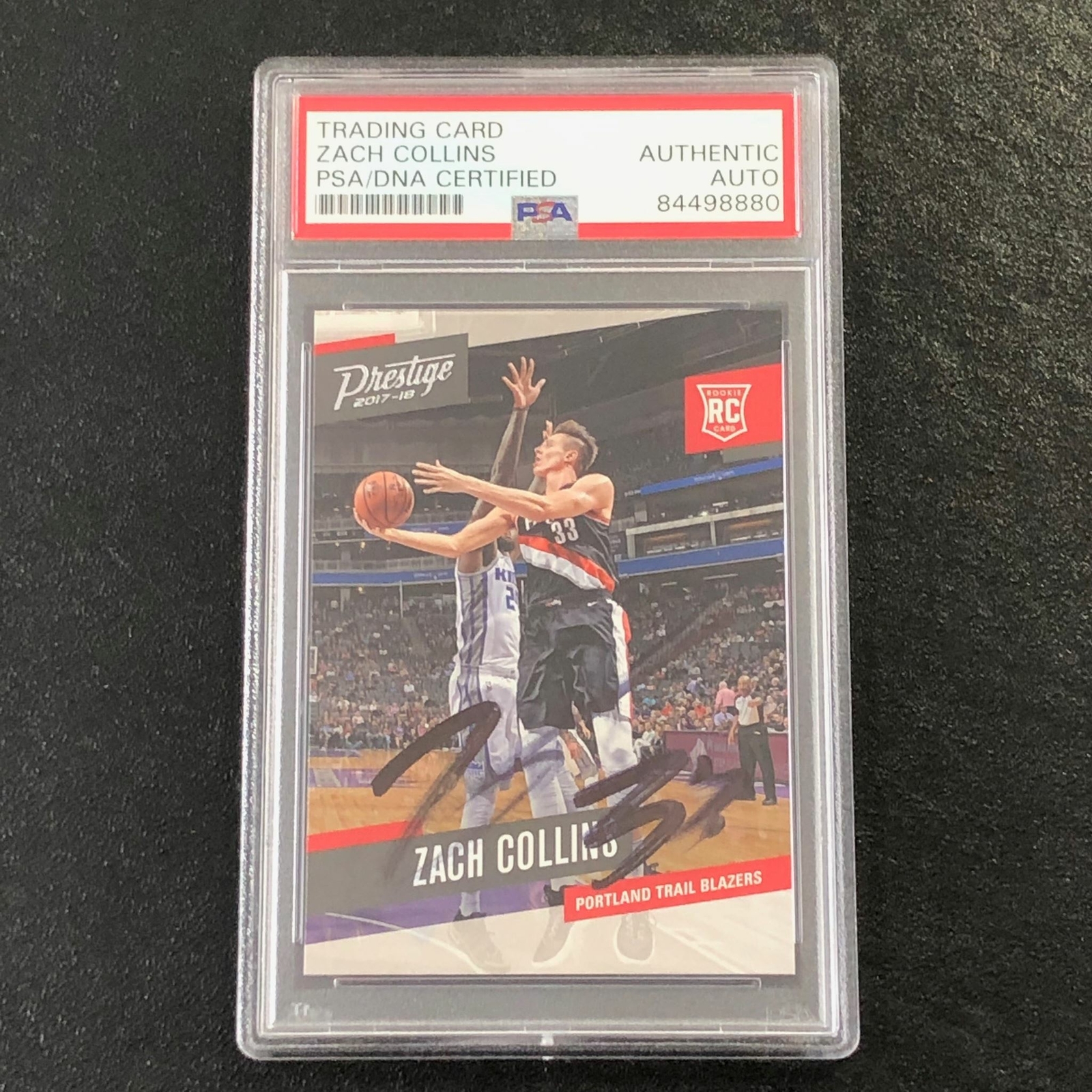2017-18 Panini Prestige #160 Zach Collins Signed Rookie Card AUTO PSA Slabbed RC
