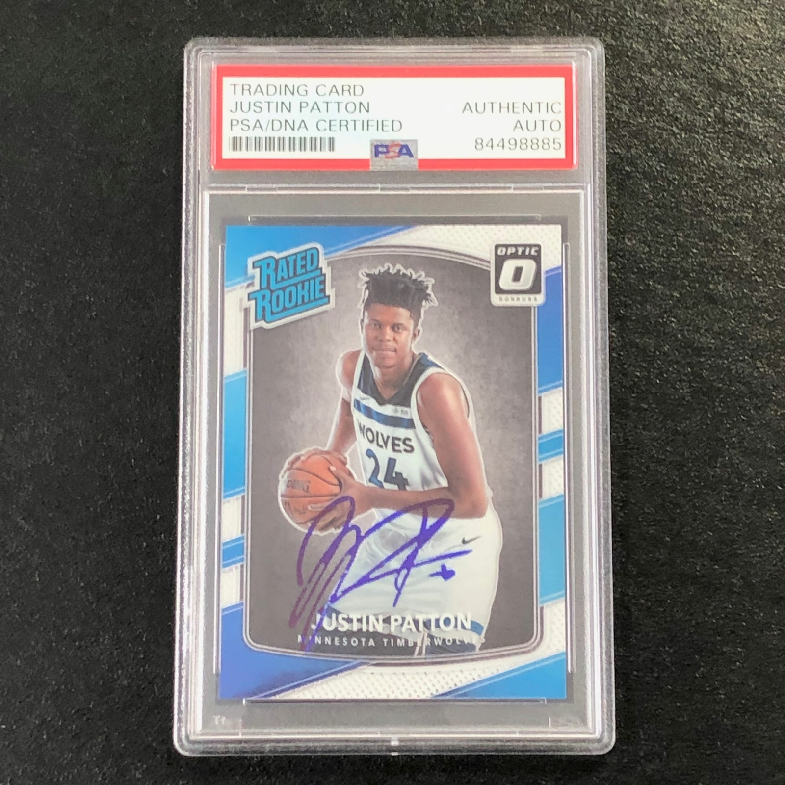 2017-18 Donruss Optic #185 Justin Patton AUTO card PSA Autographed Signed RC Tim