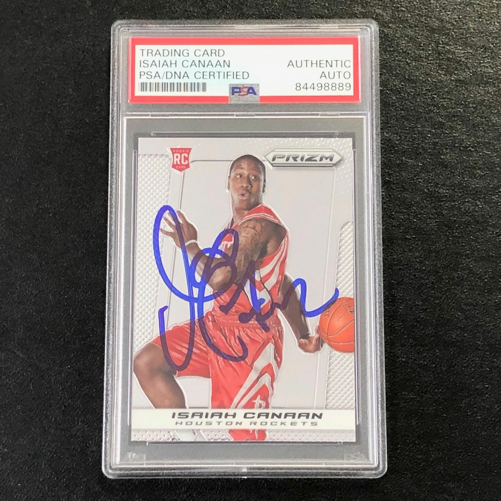 2013-14 PANINI PRIZM #274 ISAIAH CANAAN Signed Card AUTO PSA Slabbed RC Rockets