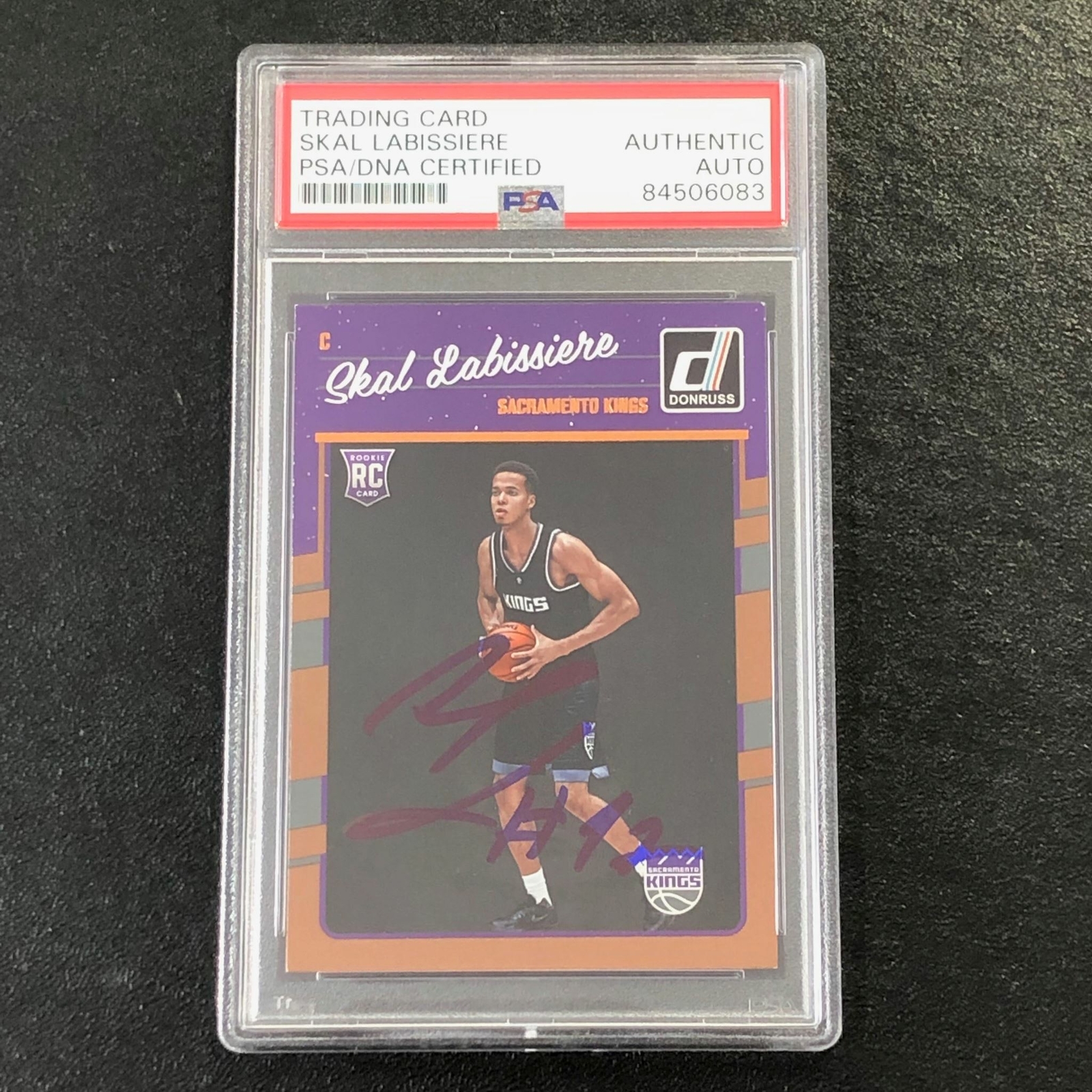 2016-17 Panini Donruss #172 Skal Labissiere Signed Card AUTO PSA Slabbed RC King