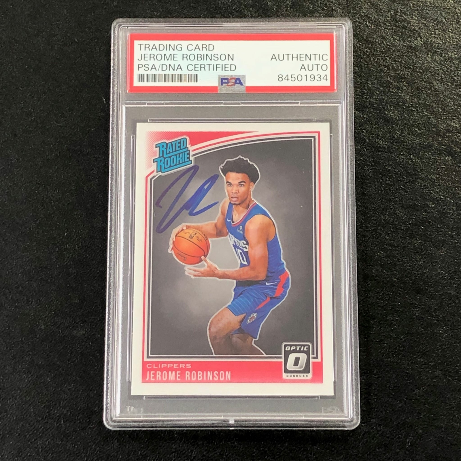 2018-19 Donruss Rated Rookie #152 JEROME ROBINSON Signed Card AUTO PSA Slabbed C