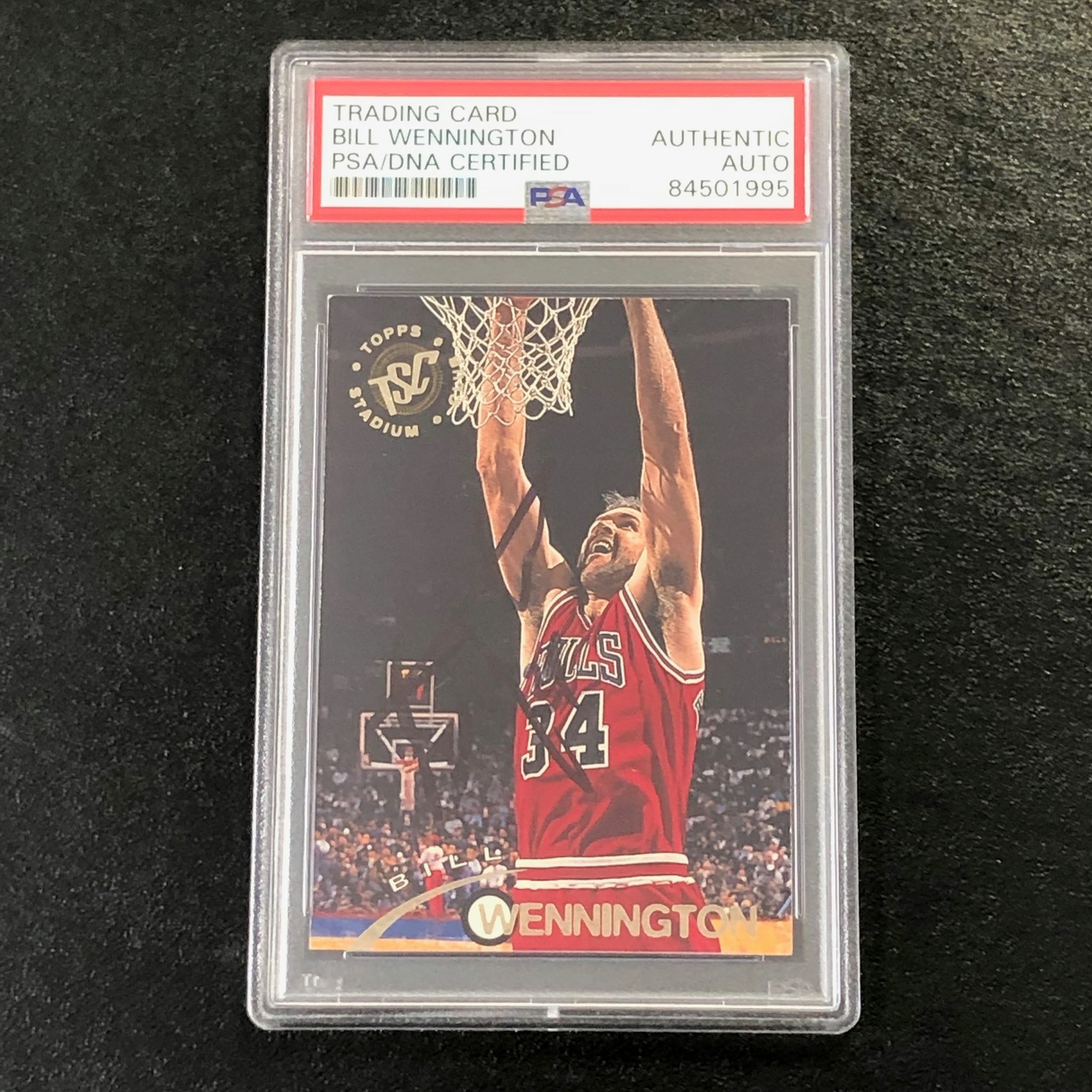1994-95 Stadium Club #231 Bill Wennington Signed Card AUTO PSA Slabbed Bulls