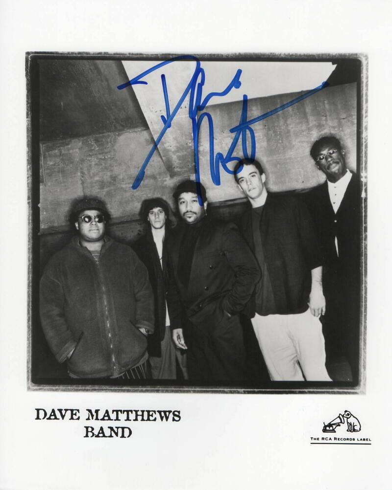 DAVE MATTHEWS SIGNED AUTOGRAPH 8X10 PHOTO - BAND, CRASH, FULL SIGNATURE W/ JSA
