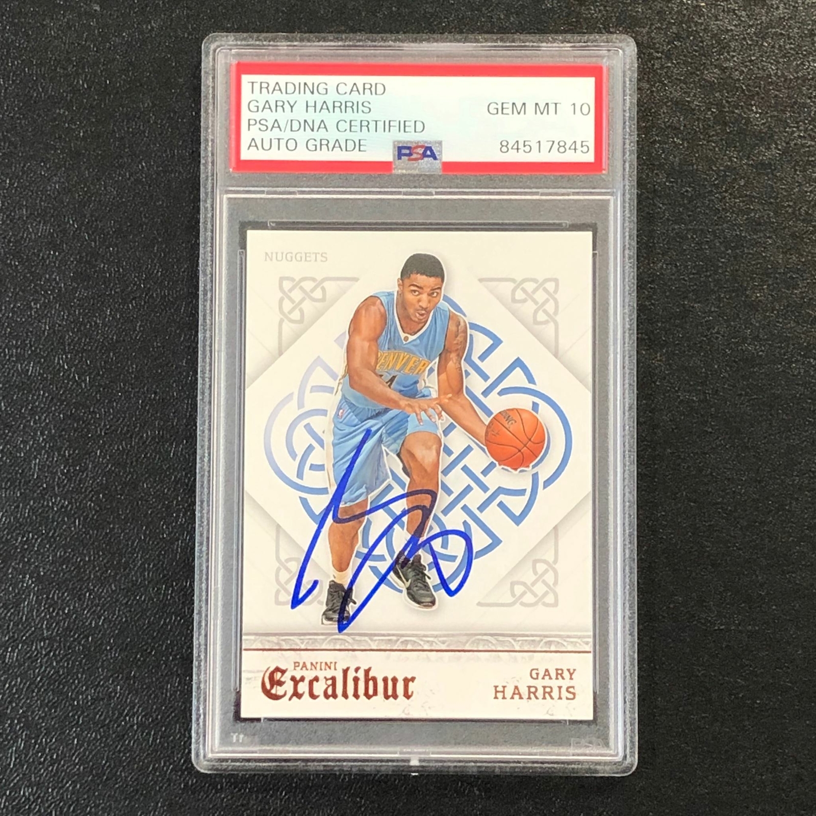 2015-16 Panini Excalibur #48 Gary Harris signed Auto 10 Card PSA/DNA Slabbed Nug