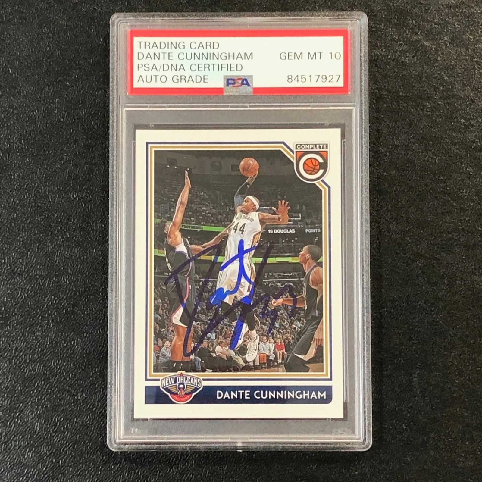 2016-17 Panini Complete #251 Dante Cunningham Signed Card AUTO 10 PSA Slabbed Pe