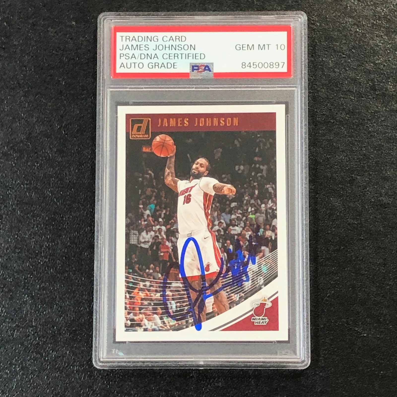 2018-19 Panini Donruss #25 James Johnson Signed Card AUTO 10 PSA/DNA Slabbed Hea