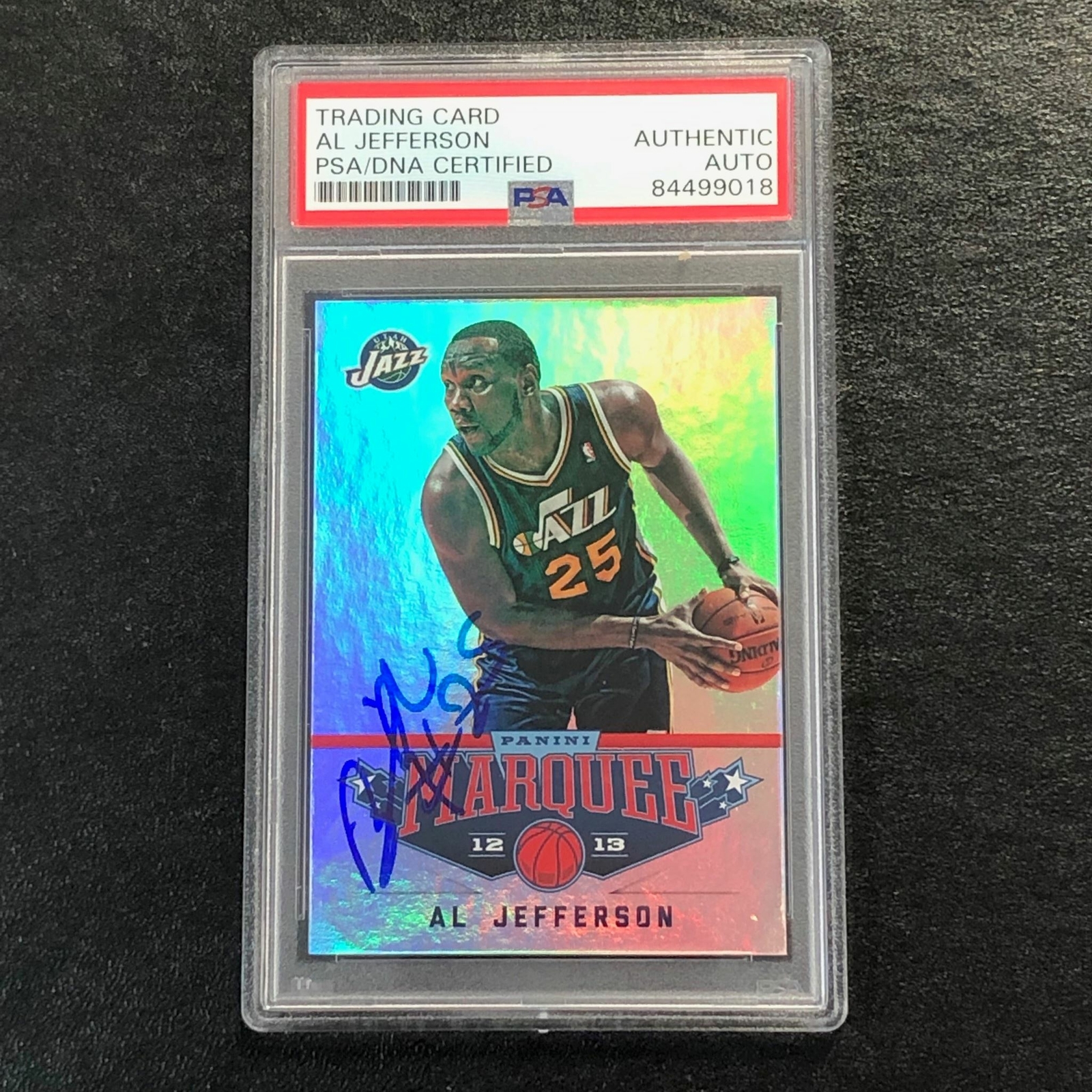 2012-13 Panini Marquee #64 Al Jefferson Signed AUTO PSA Slabbed Jazz