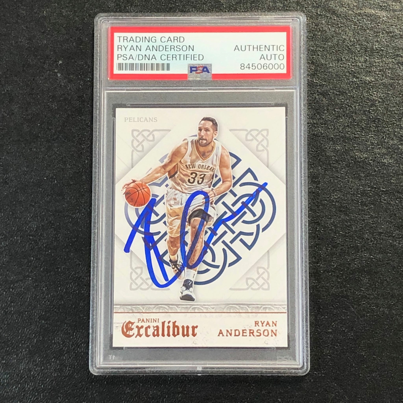 2015-16 Panini Excalibur #148 Ryan Anderson Signed Card AUTO PSA Slabbed Pelican