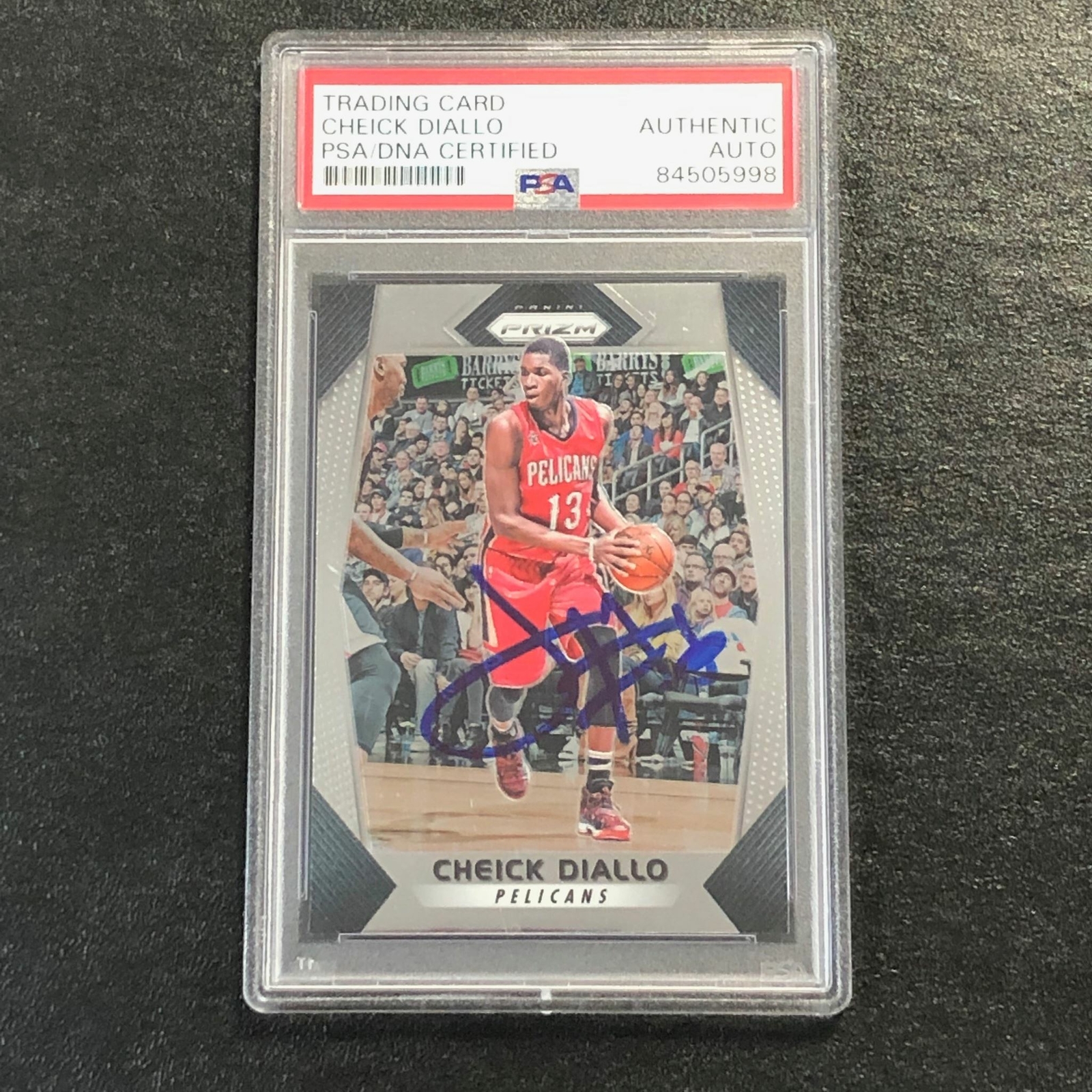 2017 Panini Prizm #126 Cheick Diallo Signed Card AUTO PSA Slabbed Pelicans