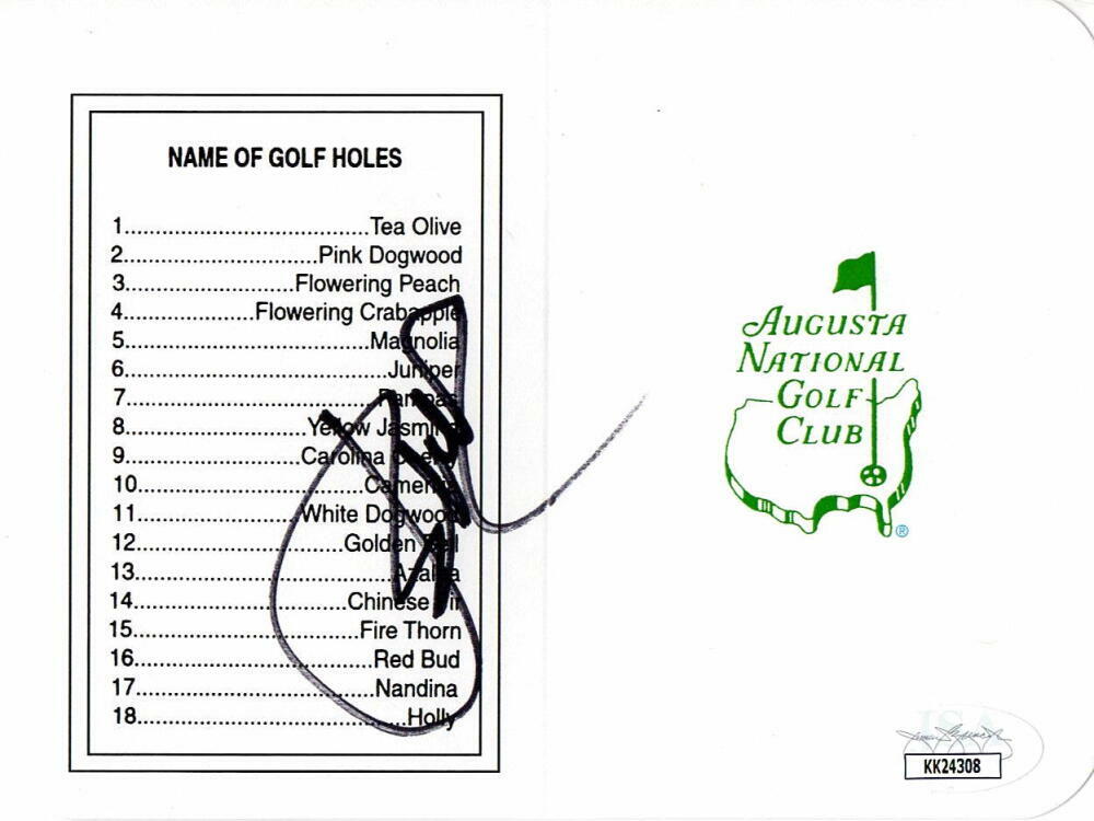 JORDAN SPIETH SIGNED AUTOGRAPH AUGUSTA NATIONAL SCORECARD MASTERS CHAMPION JSA