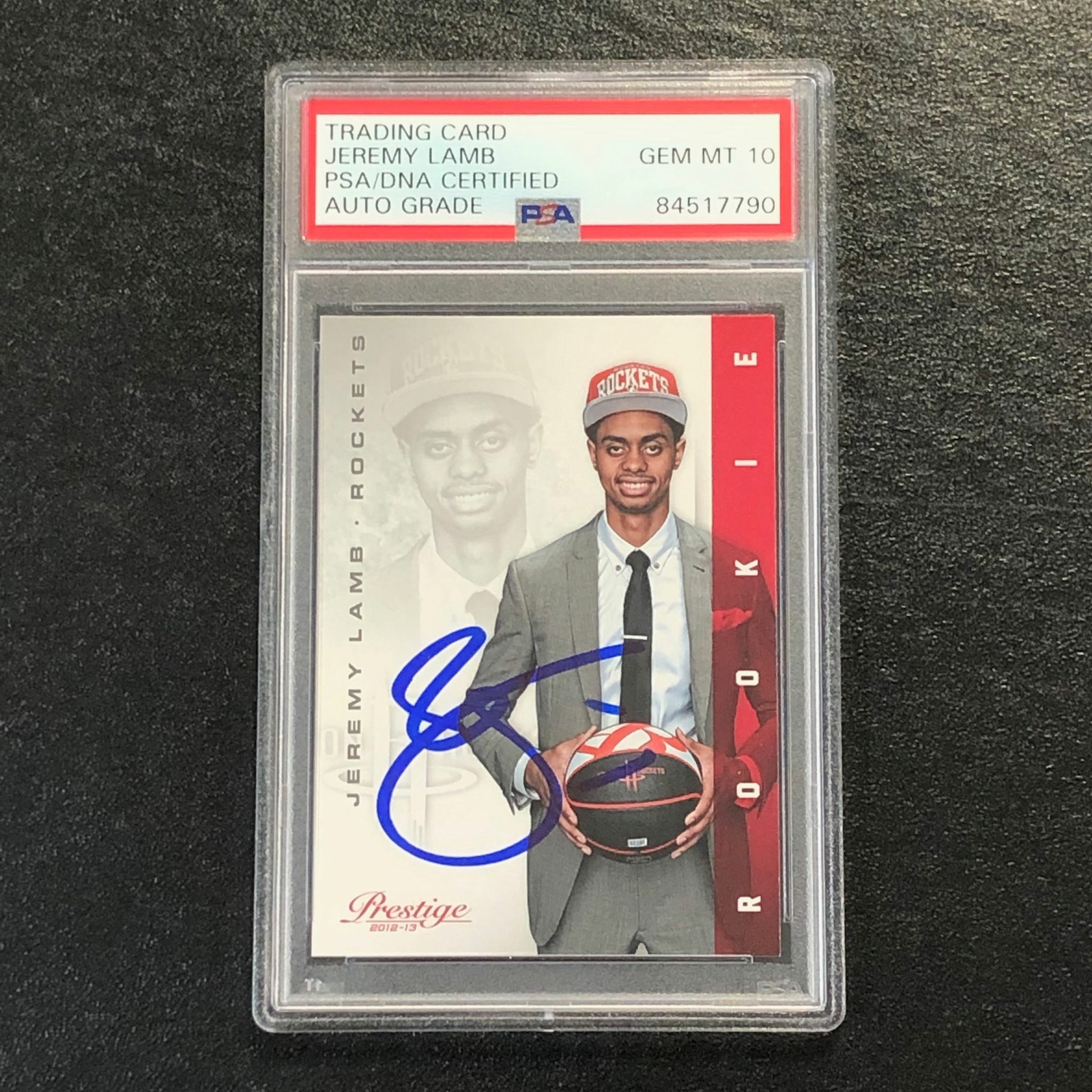 2012-13 Panini Prestige #203 Jeremy Lamb Signed Card AUTO 10 PSA Slabbed RC Rock