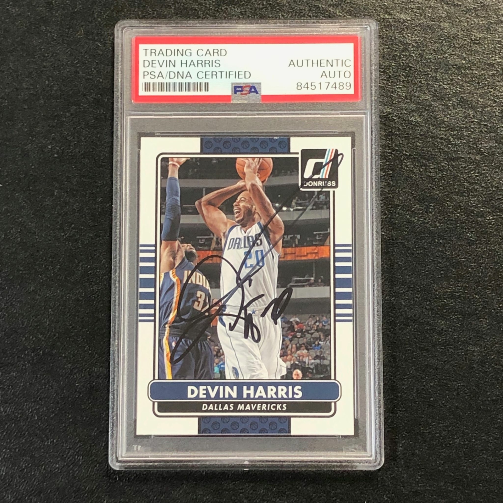 2014-15 Panini Donruss #169 Devin Harris Signed Card AUTO PSA Slabbed Mavericks
