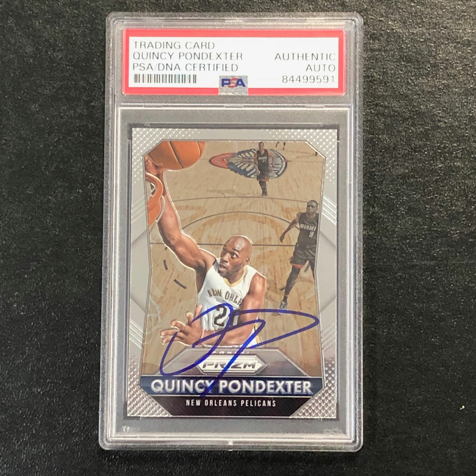 2015-16 Panini Prizm #105 Quincy Pondexter signed card PSA/DNA Pelicans Auto