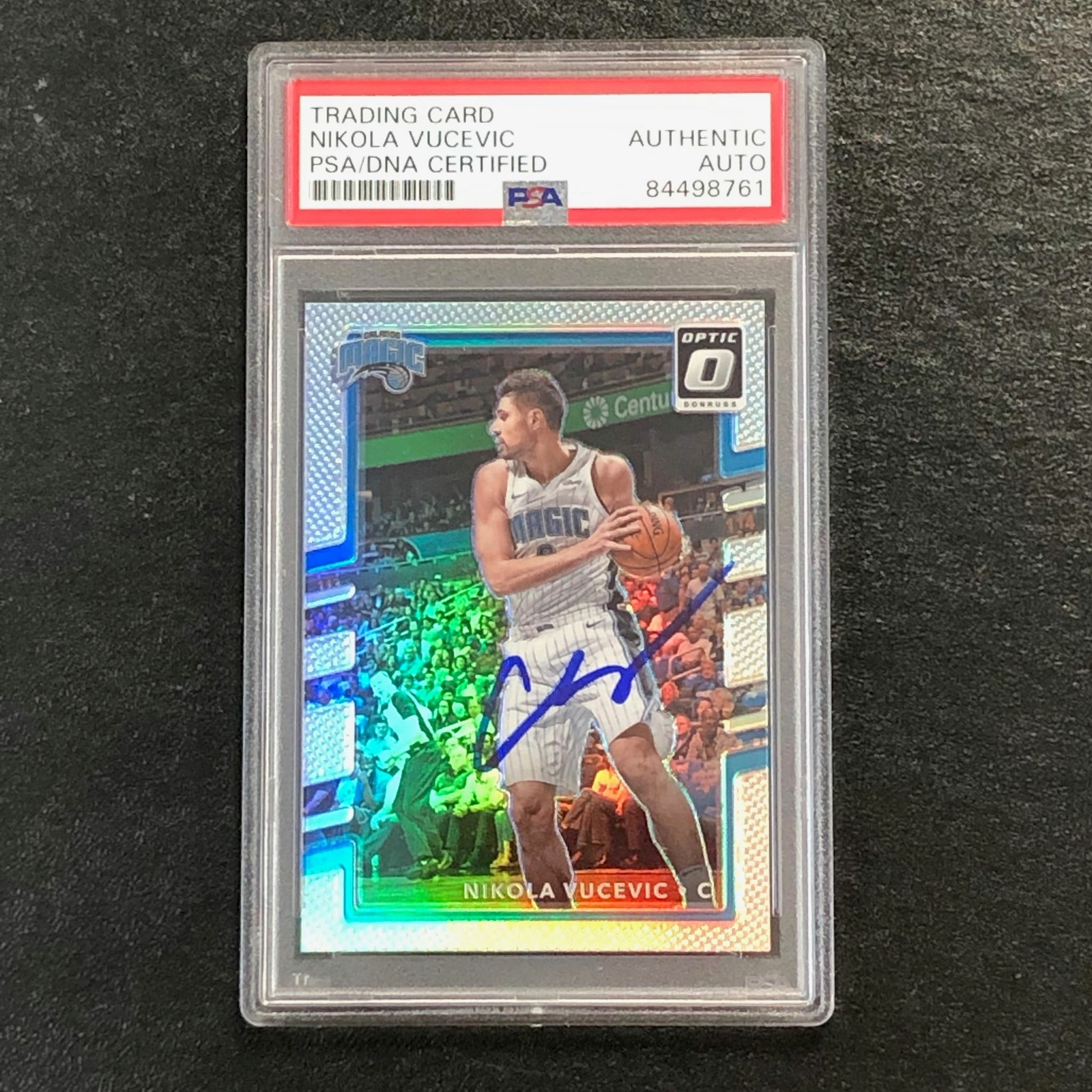 2017-18 Donruss Optic Holo #108 Nikola Vucevic Signed Card AUTO PSA Slabbed Magi
