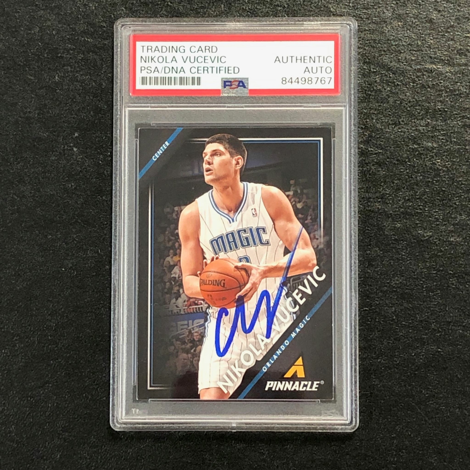 2013-14 Pinnacle Basketball #196 Nikola Vucevic Signed Card AUTO PSA Slabbed Mag