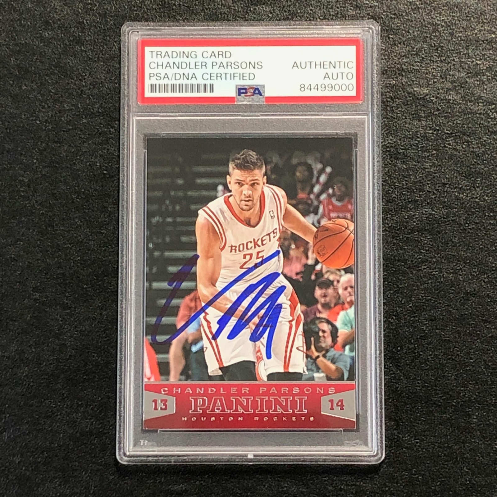 2013-14 Panini Basketball #63 Chandler Parsons Signed Card AUTO PSA/DNA Slabbed