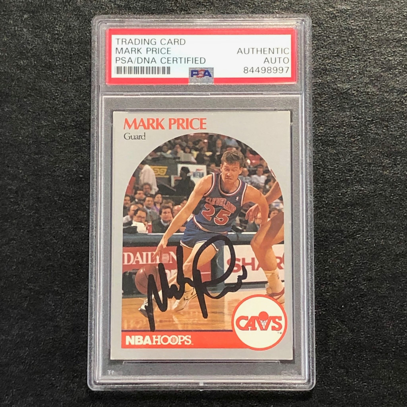 1990 NBA Hoops #79 Mark Price Signed Card PSA Slabbed Cavaliers