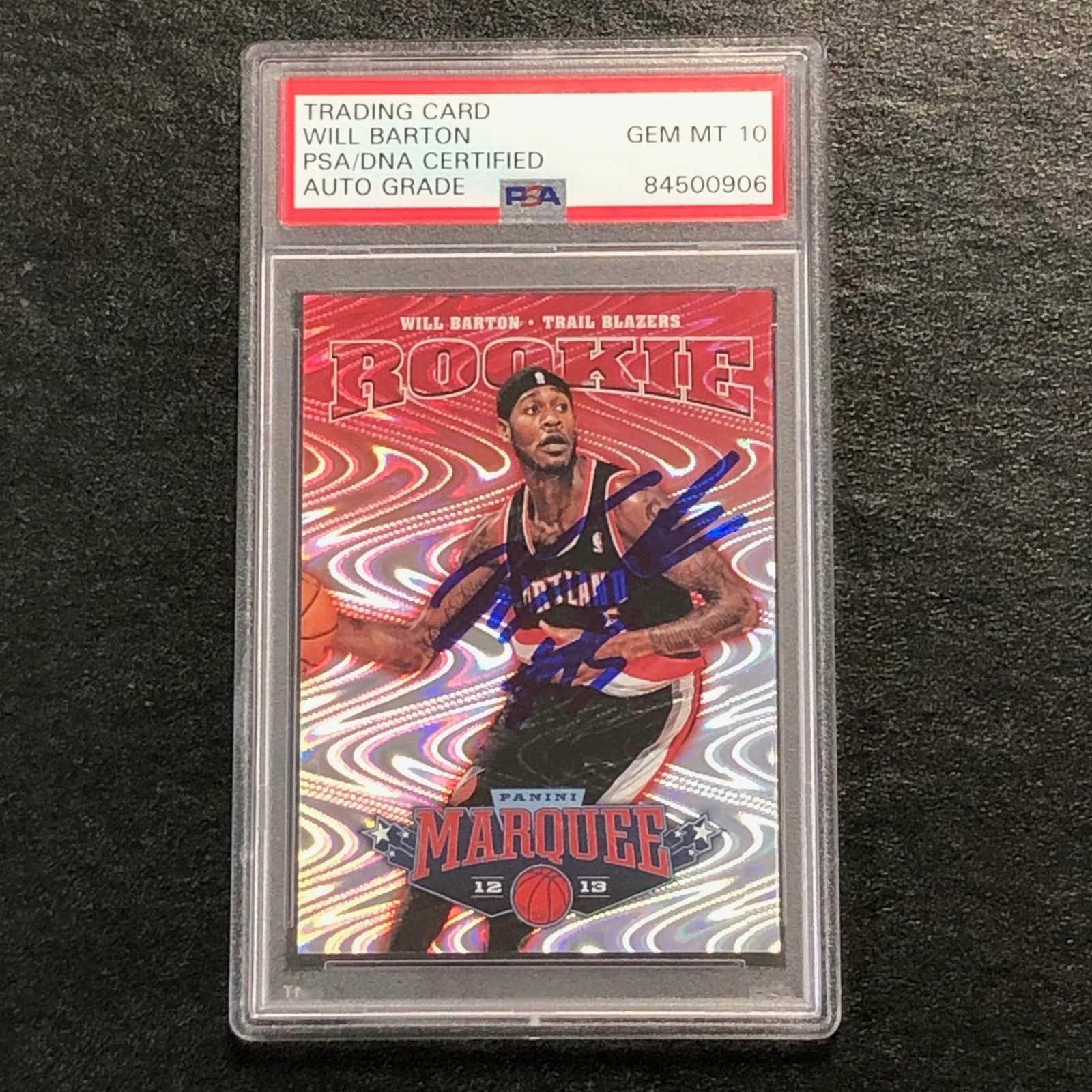 2012-13 Panini Marquee #222 Will Barton Signed Card AUTO 10 PSA Slabbed RC Trail