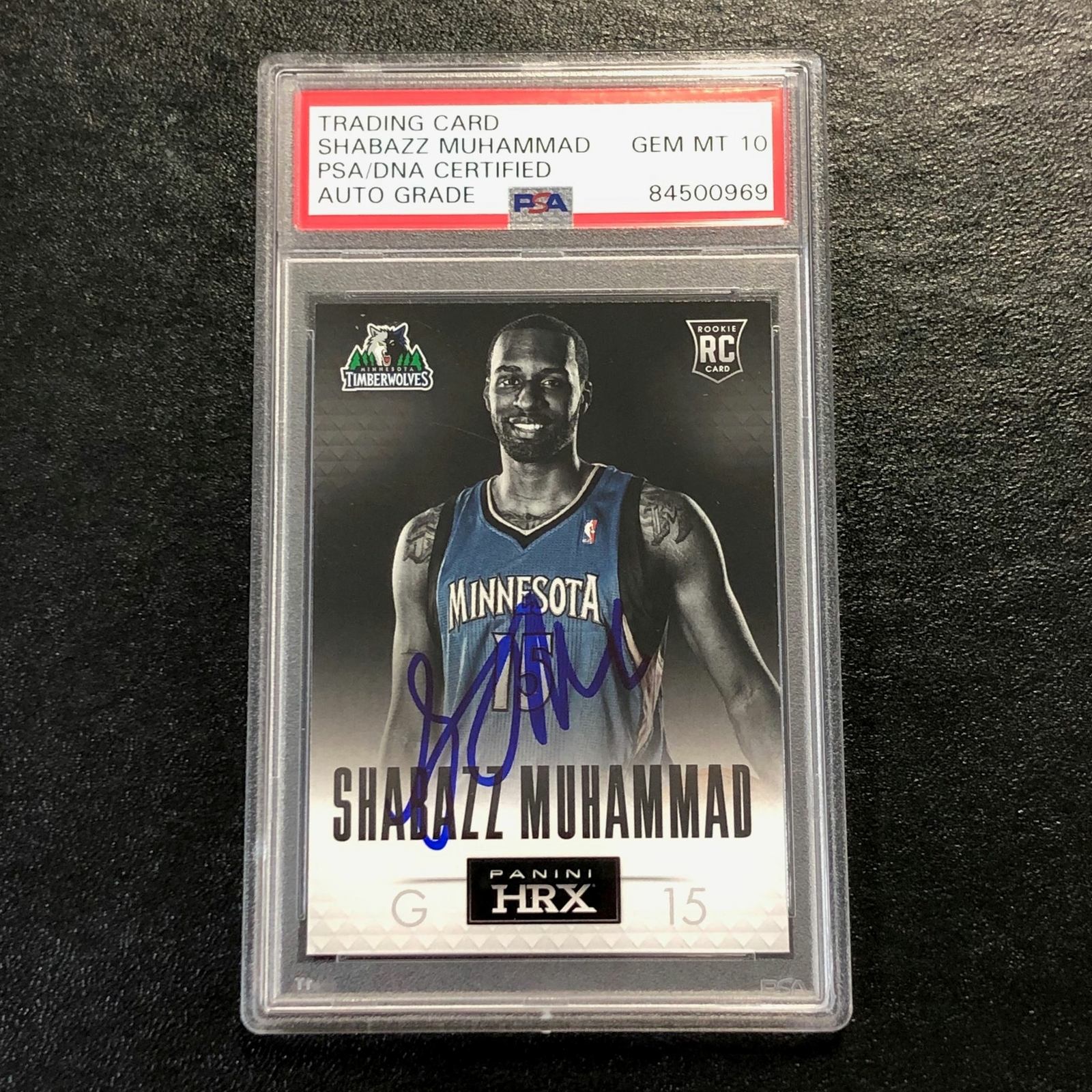 2013-14 Panini HRX #19 Shabazz Muhammad Signed Rookie Card AUTO 10 PSA Slabbed R