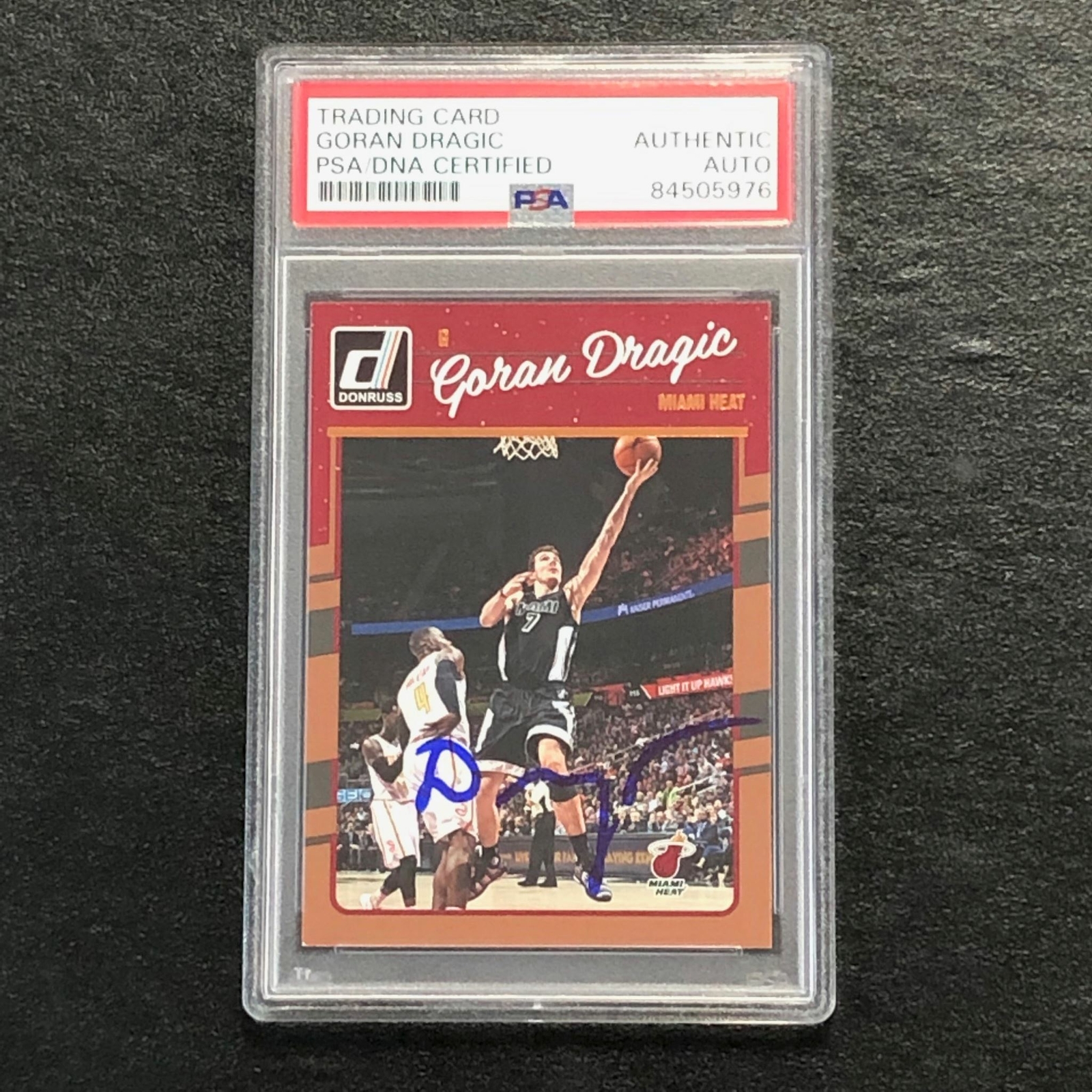 2016 Panini Donruss #41 Goran Dragic Signed Card AUTO PSA/DNA Slabbed Heat