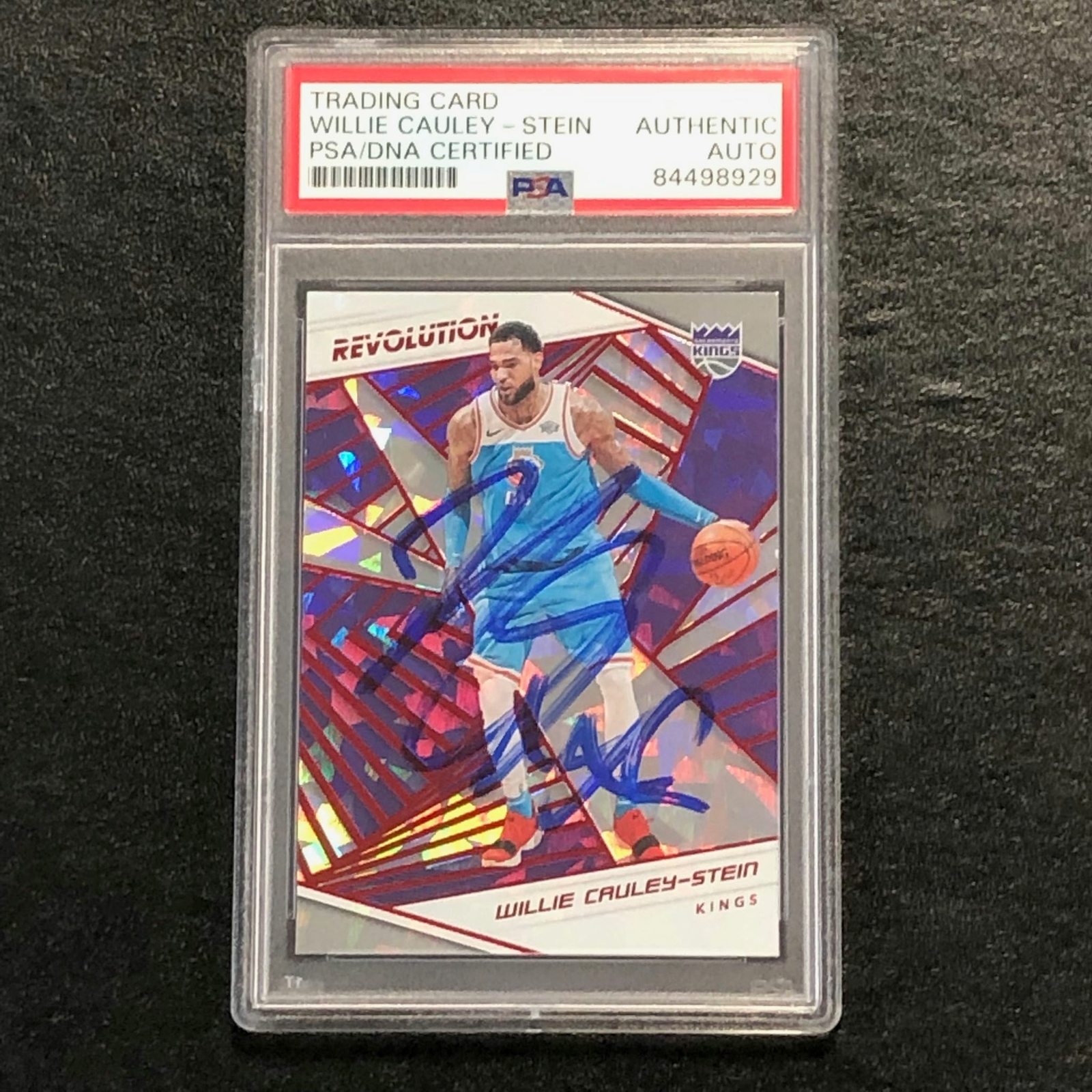 2018-19 Panini Revolution Galactic #47 Willie Cauley-Stein Signed Card AUTO PSA