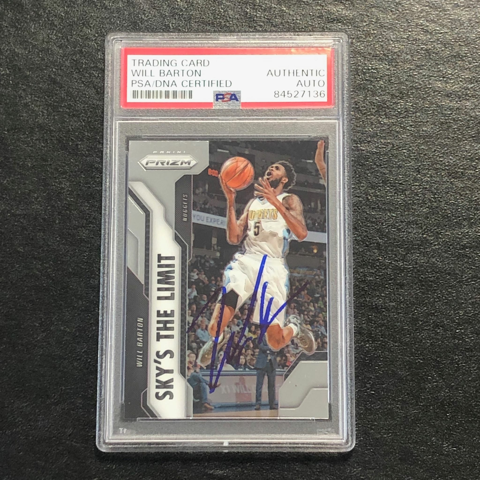 2016-17 Panini Prizm Sky's the Limit #6 Will Barton signed Auto Card PSA/DNA Sla