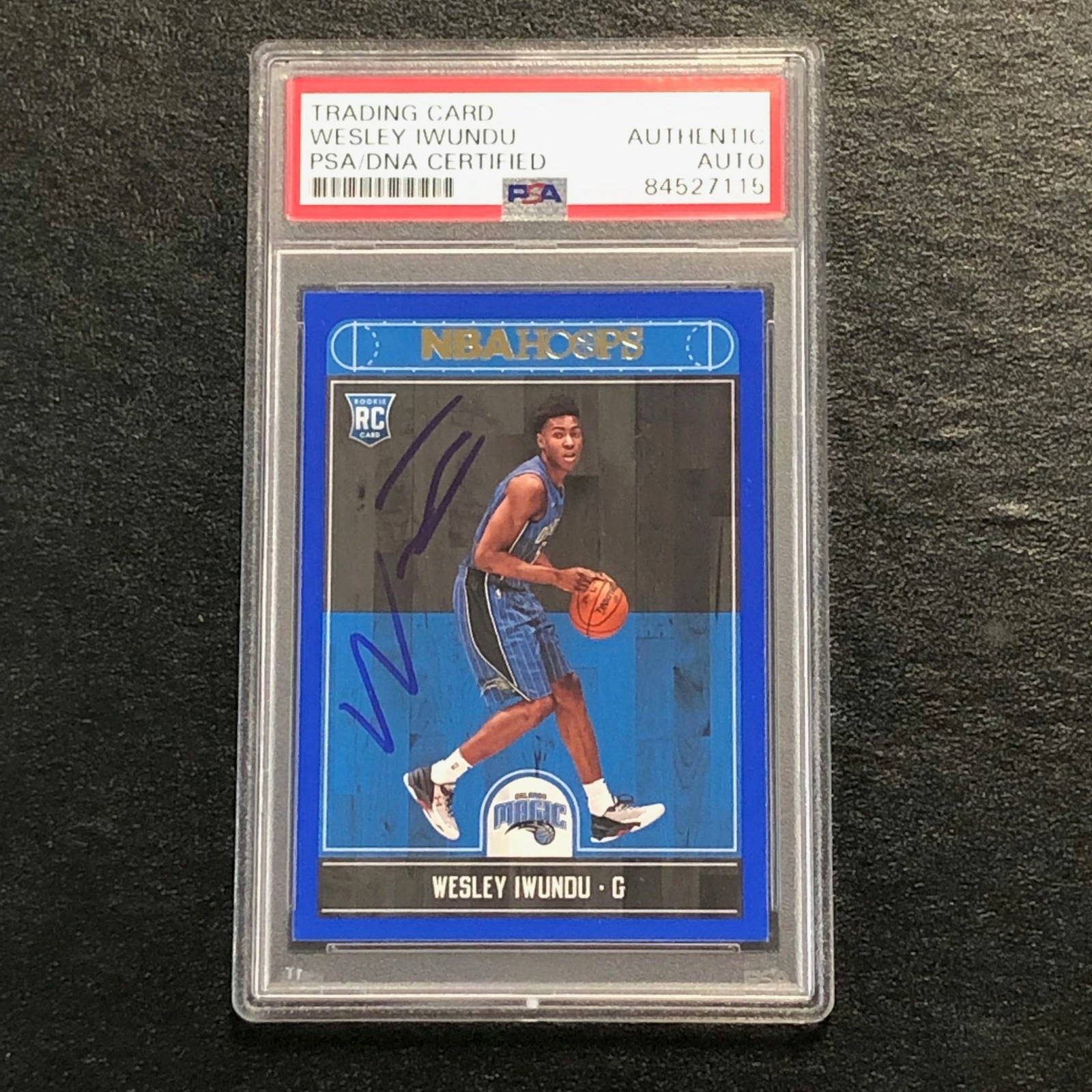 2017-18 NBA Hoops Blue #283 Wesley Wes Iwundu Signed Card AUTO PSA/DNA Slabbed R