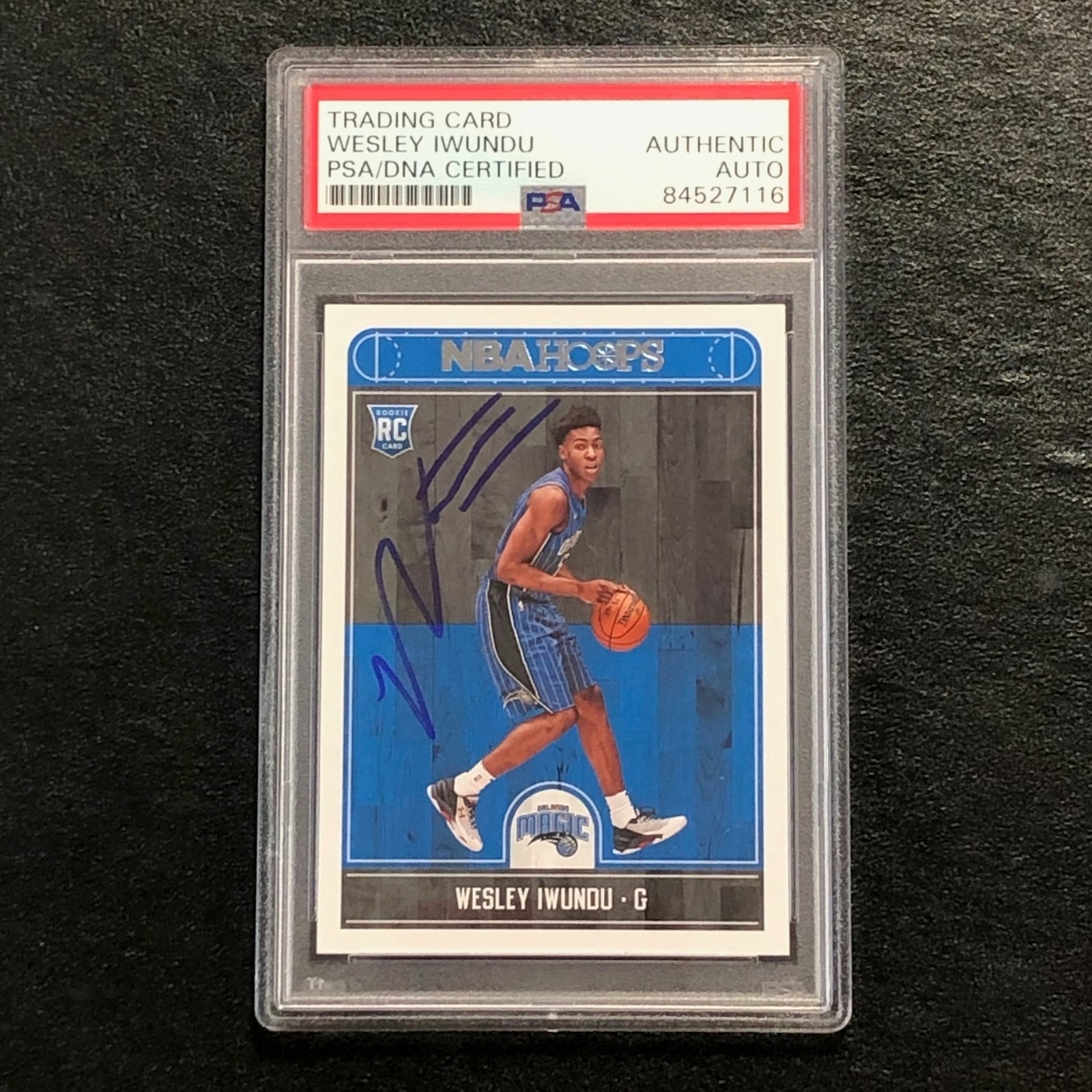 2017-18 NBA Hoops #283 Wesley Wes Iwundu Signed Card AUTO PSA/DNA Slabbed RC Ma