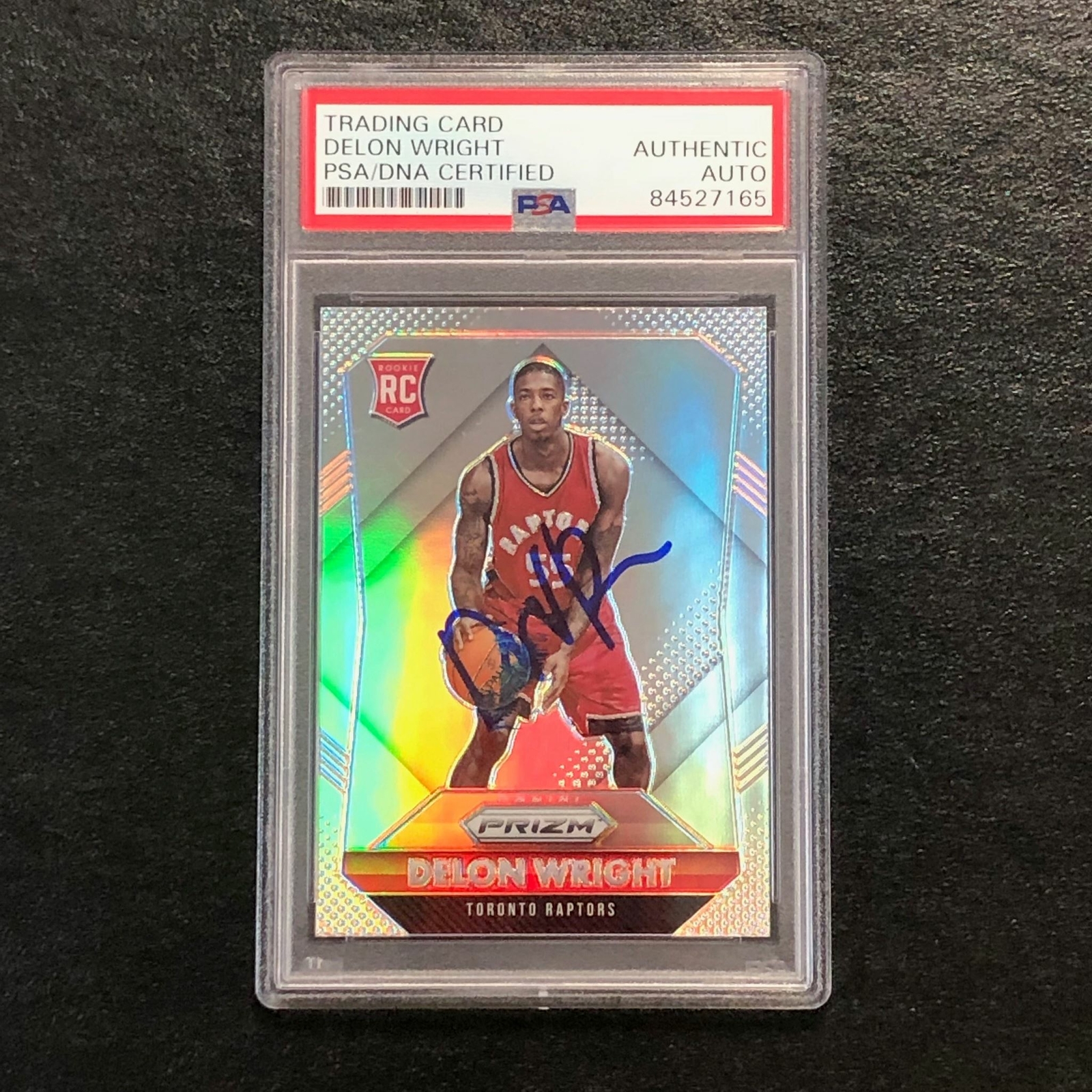 2015 Panini Prizm Silver #310 Delon Wright Signed Card AUTO PSA Slabbed RC Rapto