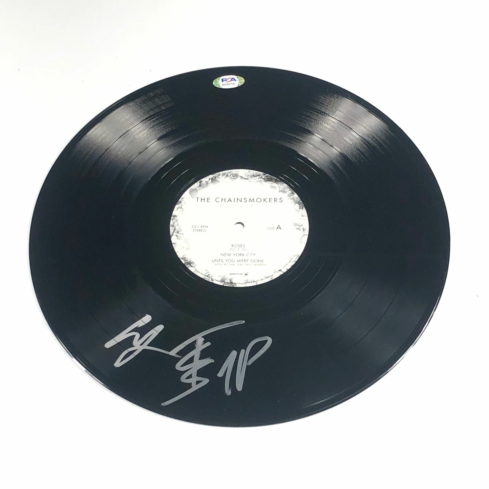 ALEX PALL ANDREW TAGGART SIGNED THE CHAINSMOKERS’ BOUQUET LP VINYL PSA/DNA ALBUM COLLECTIBLE MEMORABILIA
