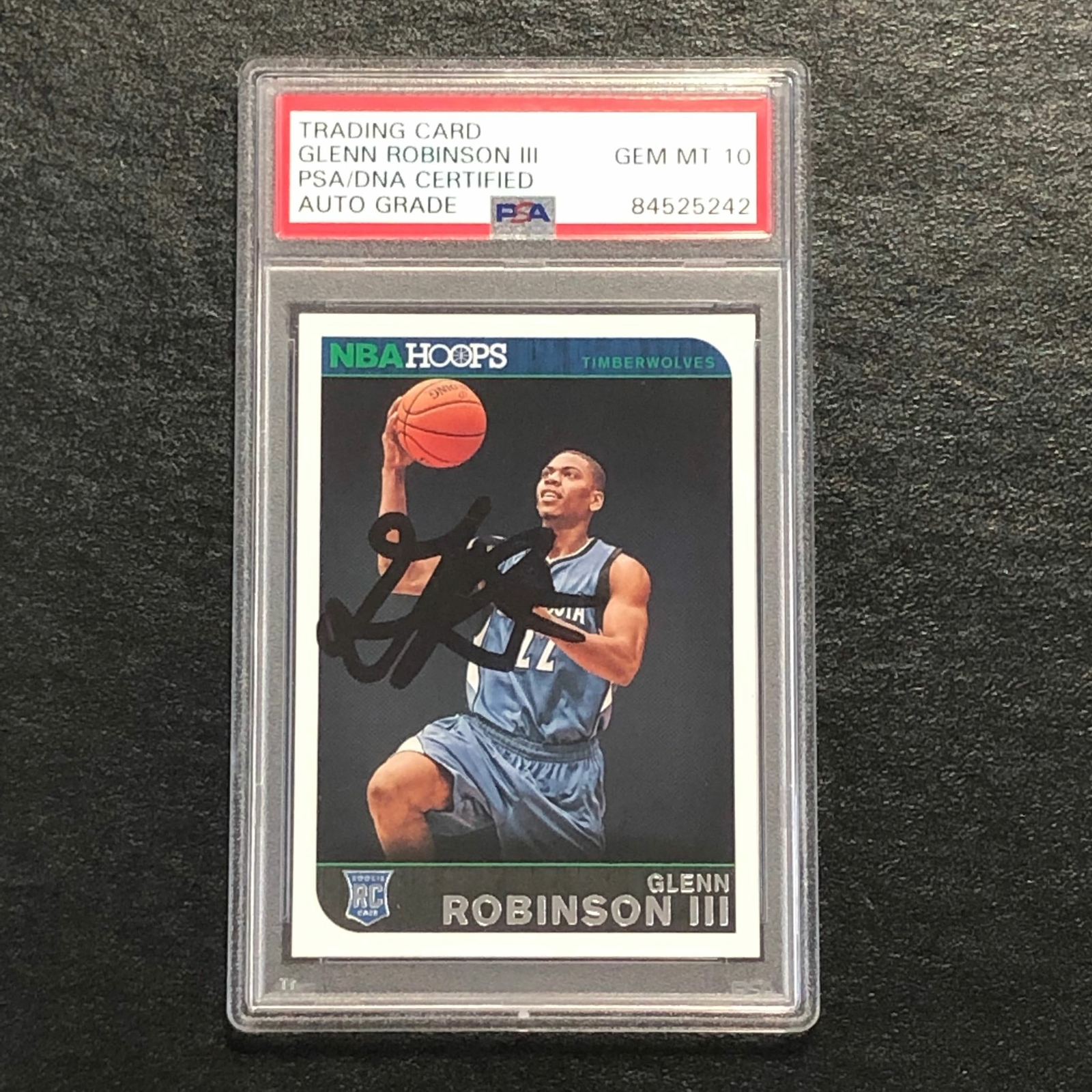 2014-15 NBA Hoops #294 Glenn Robinson III Signed Card AUTO 10 PSA Slabbed RC Min