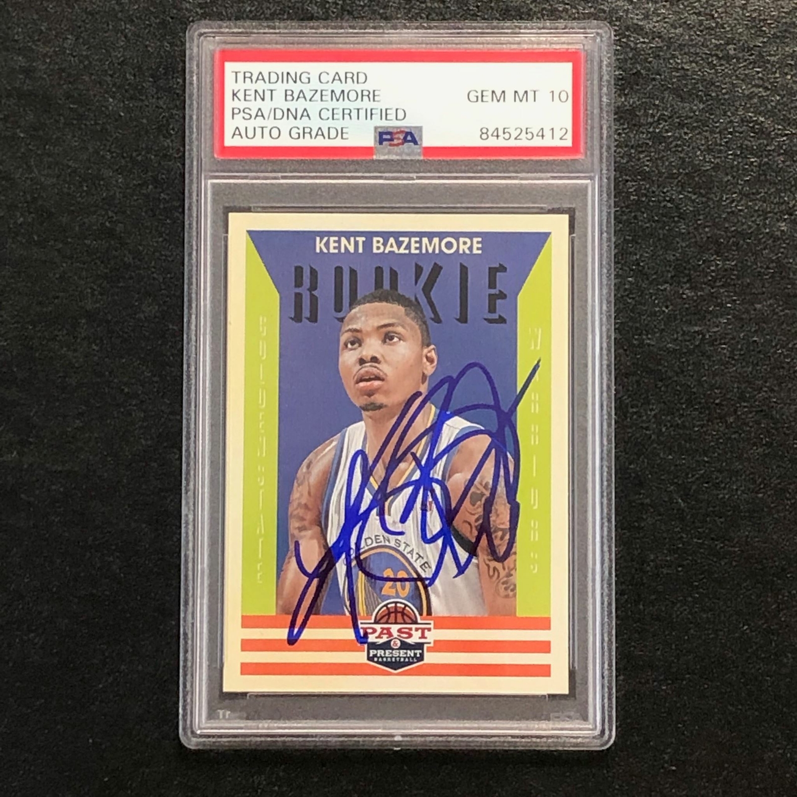 2012-13 Panini Past & Present #181 KENT BAZEMORE Signed Card AUTO 10 PSA Slabbed