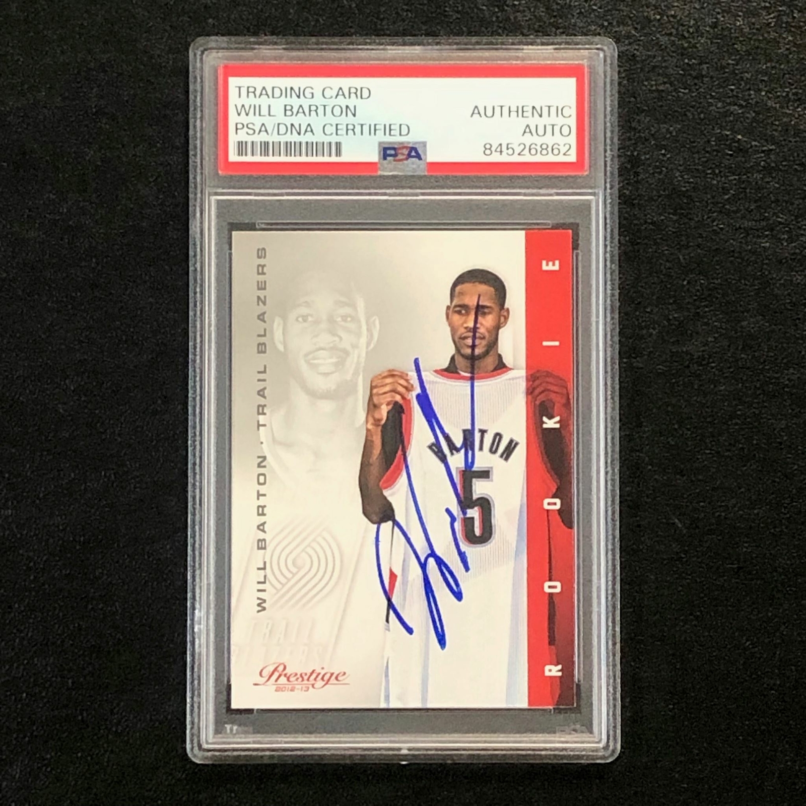 2012-13 Panini Prestige #240 Will Barton Signed Card AUTO PSA Slabbed RC Trail B