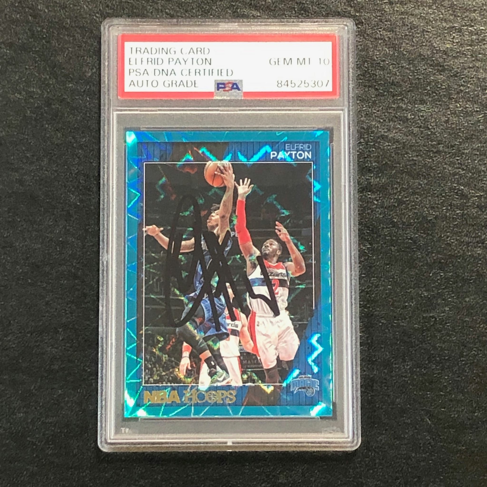 2016-17 NBA Hoops Teal Explosion #79 Elfrid Payton Signed Card AUTO 10 PSA/DNA S