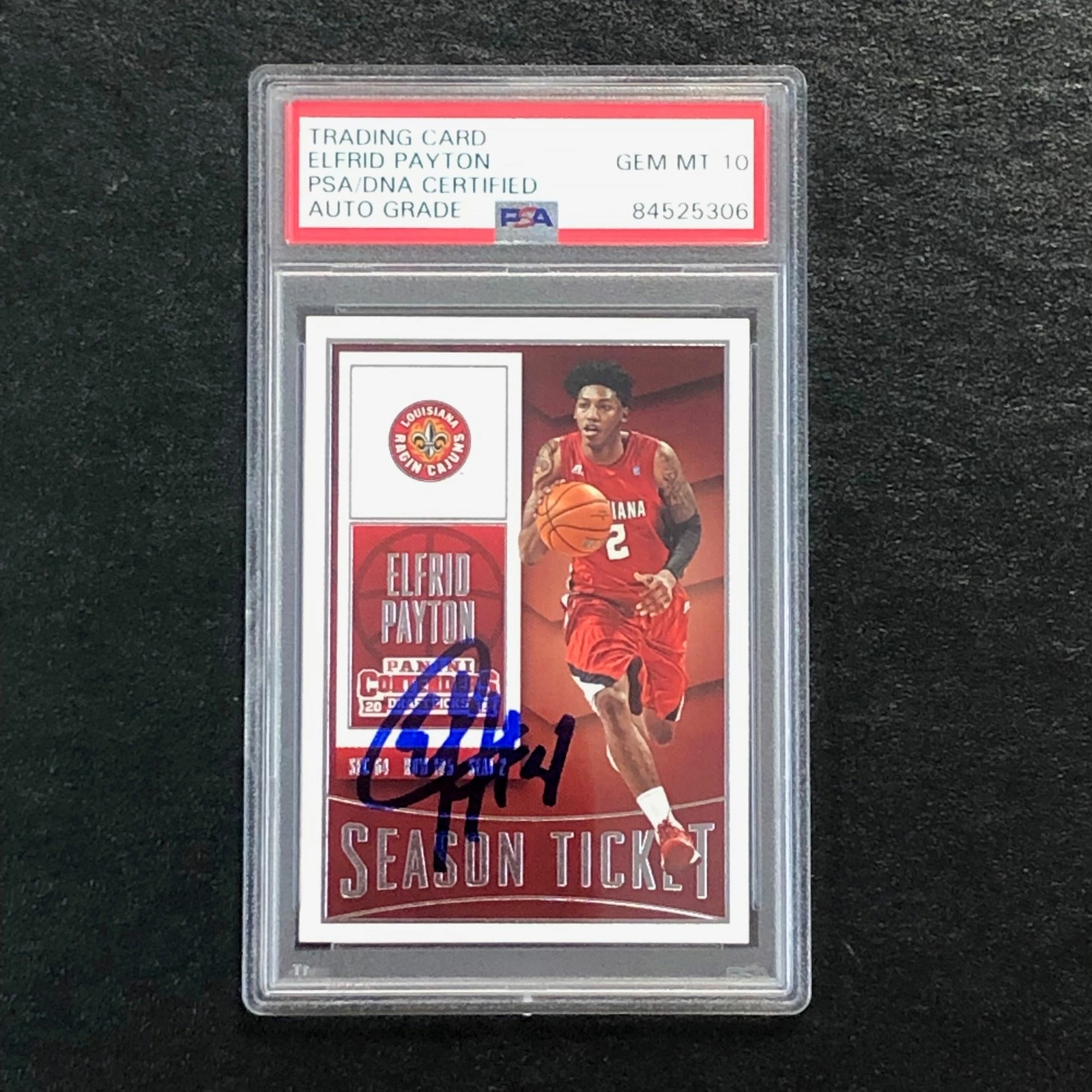 2015-16 Contenders Draft Picks #32 Elfrid Payton AUTO 10 PSA/DNA Slabbed Indian