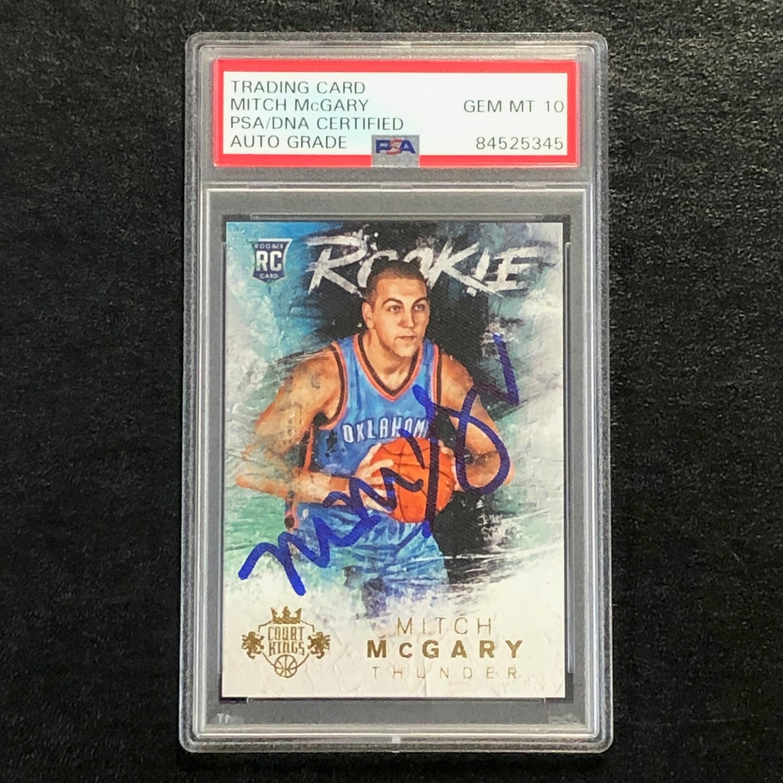 2014-15 Panini Court Kings Rookie #133 Mitch McGary Signed Card AUTO 10 PSA Slab