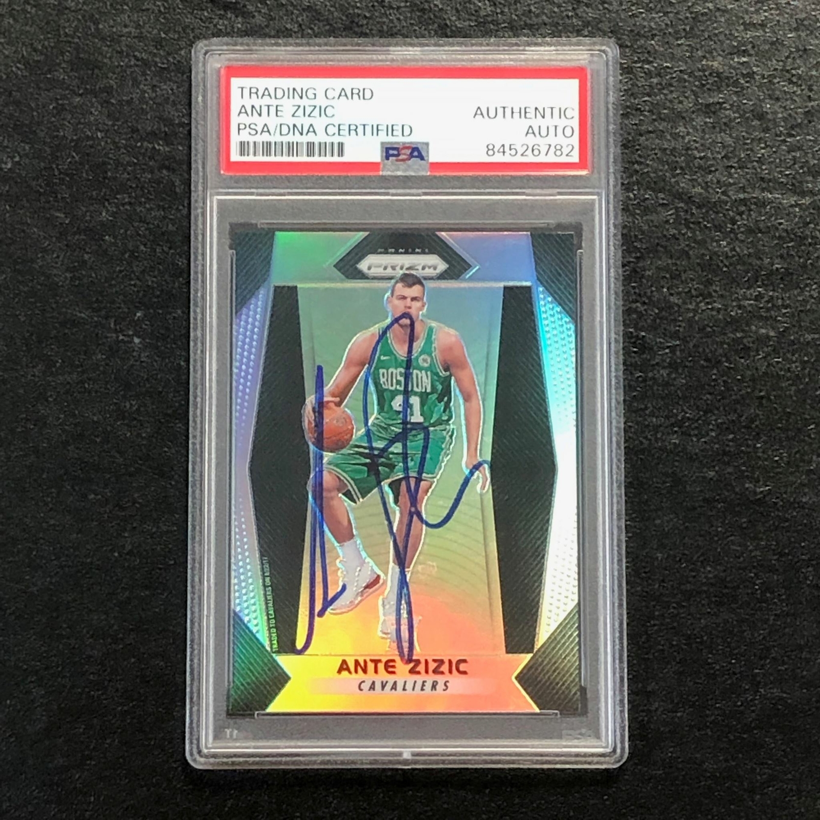 2017-18 Panini Prizm Silver #19 ANTE ZIZIC Signed Card AUTO PSA Slabbed Cavalier