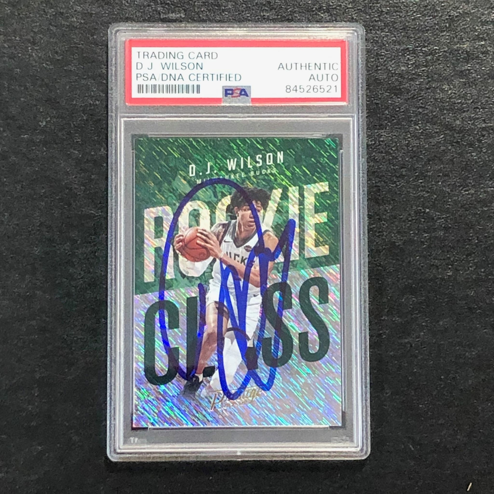 2017-18 Panini Prestige Rookie Class Rain #17 D.J. Wilson Signed Card AUTO PSA/D