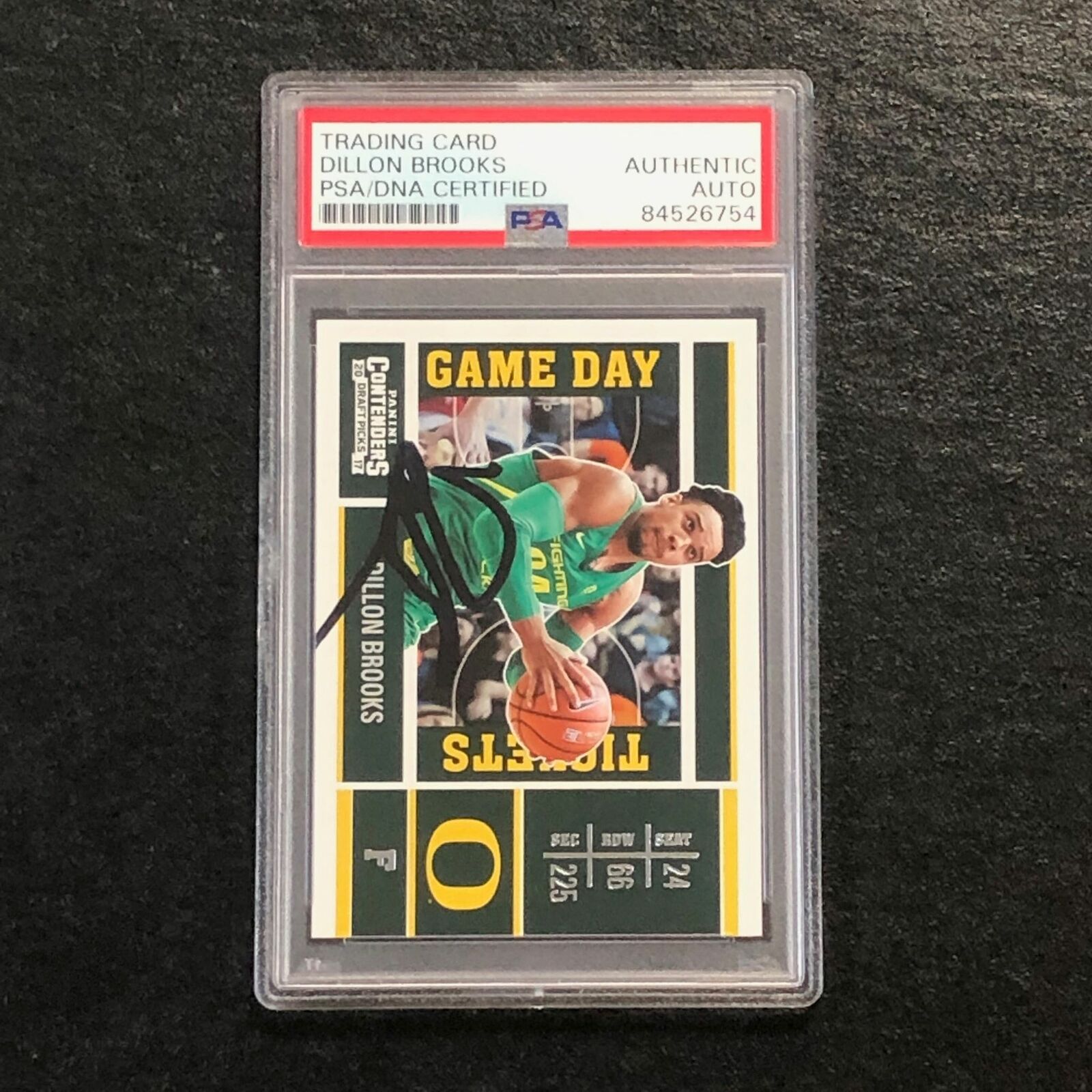 2017 Contenders Draft Picks #31 Dillon Brooks Signed Card AUTO PSA Slabbed Orego