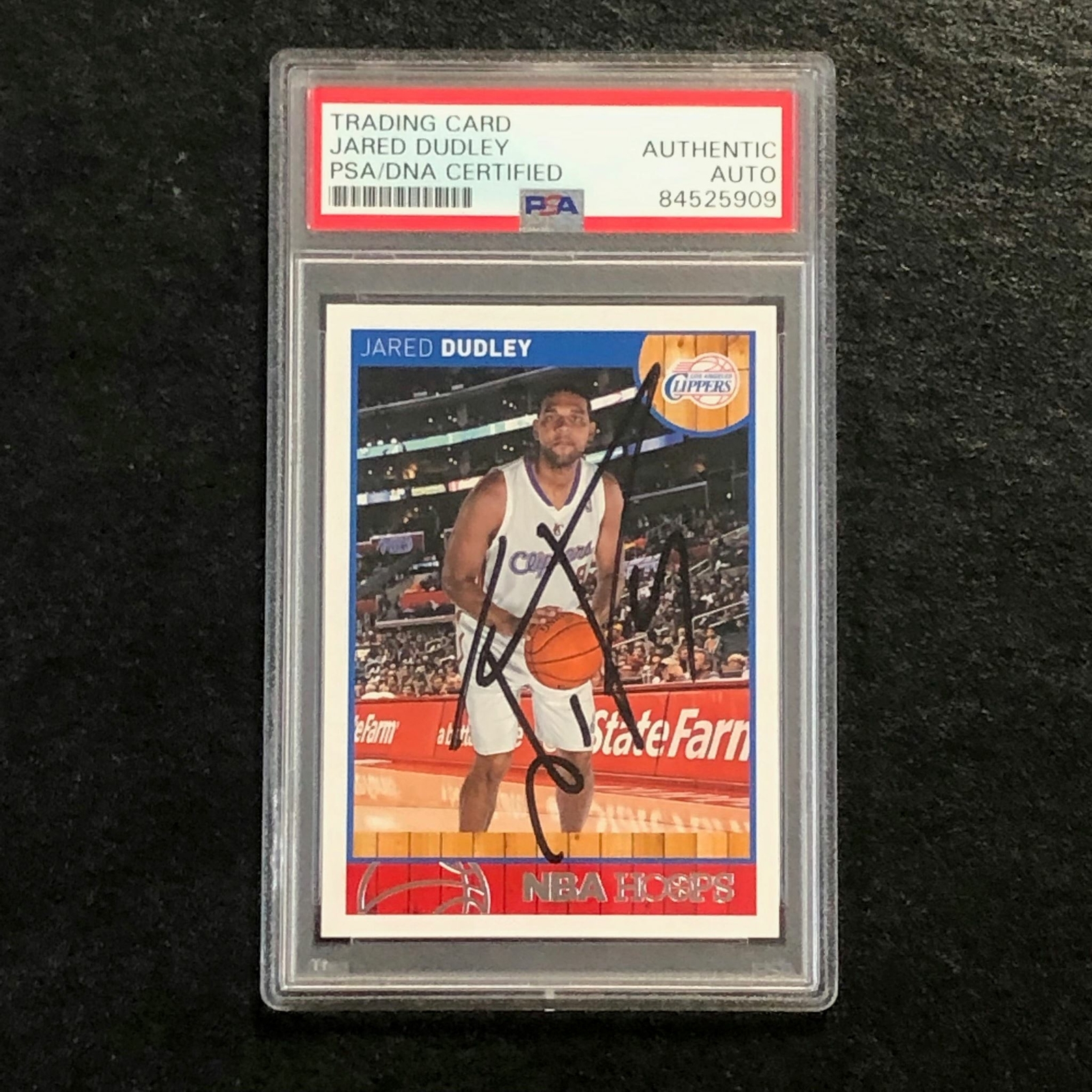 2013-14 NBA Hoops #147 Jared Dudley Signed Card AUTO PSA Slabbed Clippers