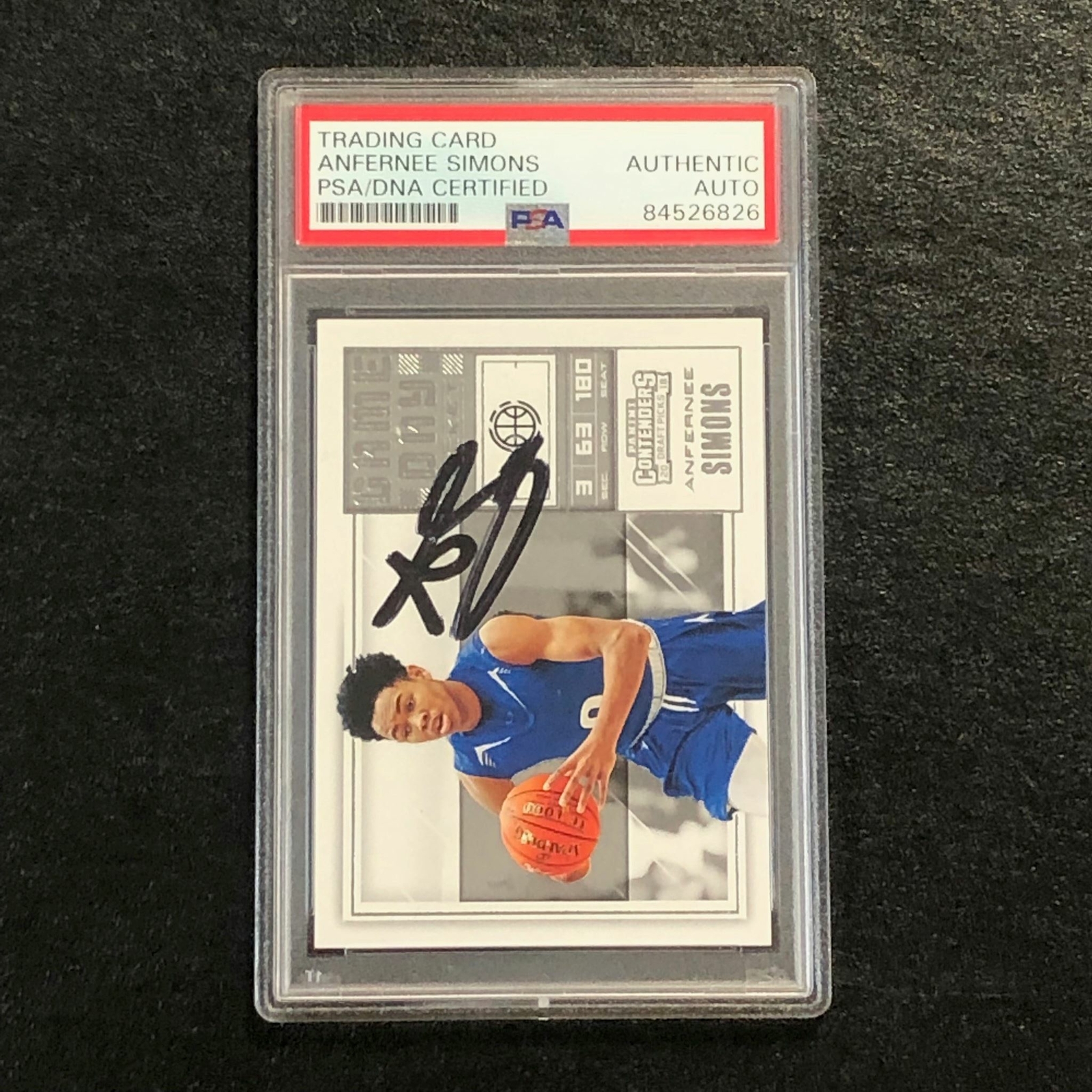 2018-19 Contenders Draft Picks #24 ANFERNEE SIMONS Signed Card AUTO PSA Slabbed