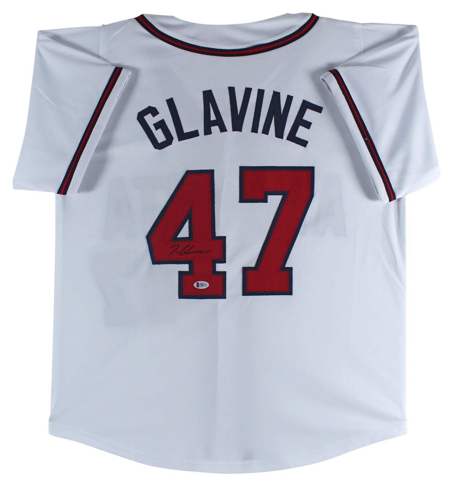 Tom Glavine Authentic Signed White Pro Style Jersey Autographed BAS